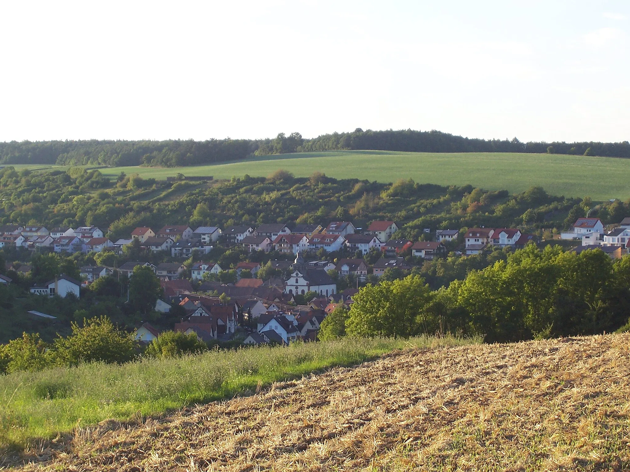 Photo showing: Dittwar (Ortsteil von Tauberbischofsheim) von Steige/Grasberg aus fotografiert