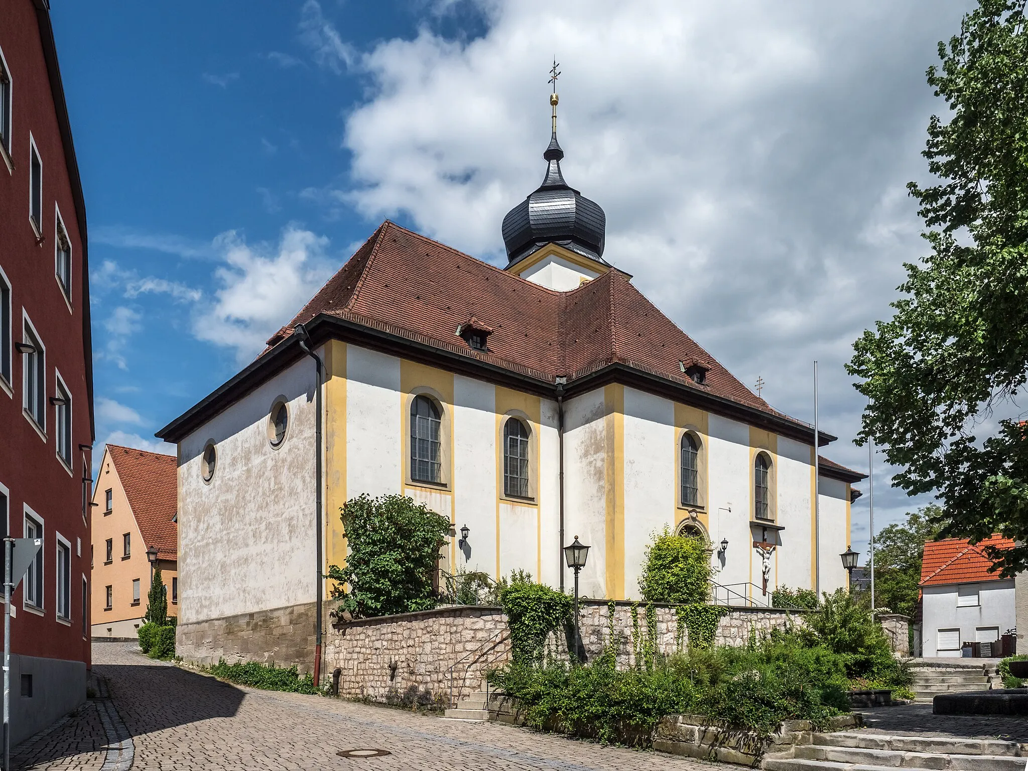 Photo showing: Catholic parish church Mariae Himmelfahrt in Schönbrunn in Steigerwald