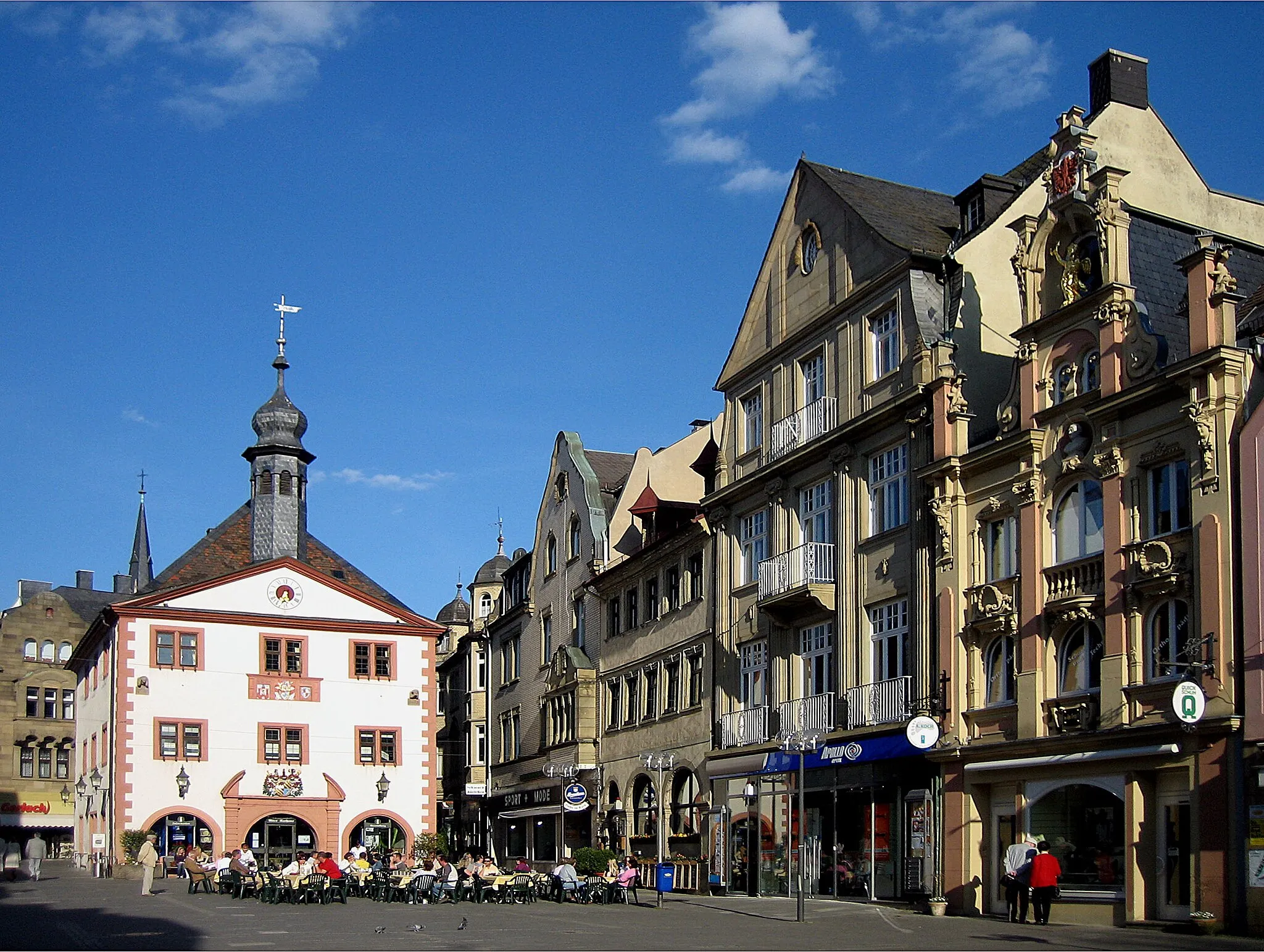 Photo showing: Marktplatz in Bad Kissingen mit altem Rathaus