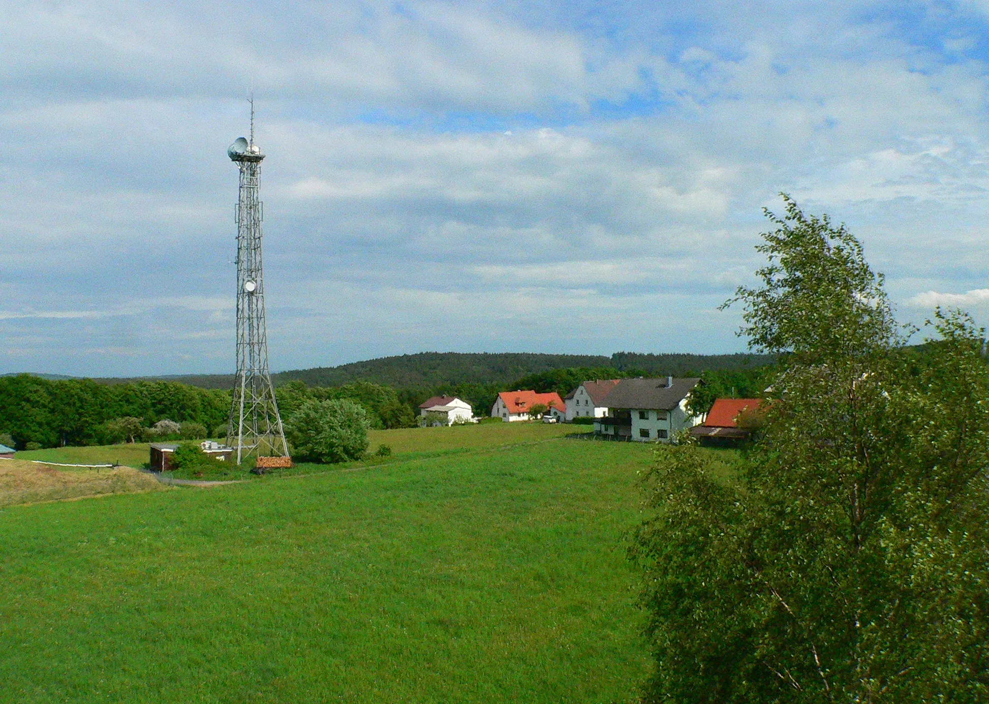 Photo showing: Sendeanlage auf der geishöhe (Oberwintersbach), Spessart