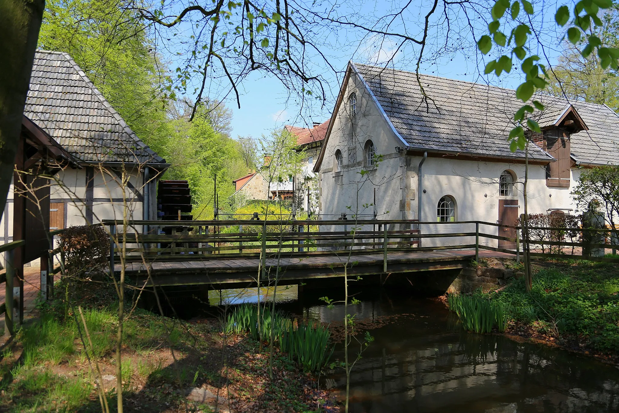 Photo showing: Knollmann's Mill (Knollmanns Mühle), a water- and sawmill in Hörstel, Kreis Steinfurt, North Rhine-Westphalia, Germany.