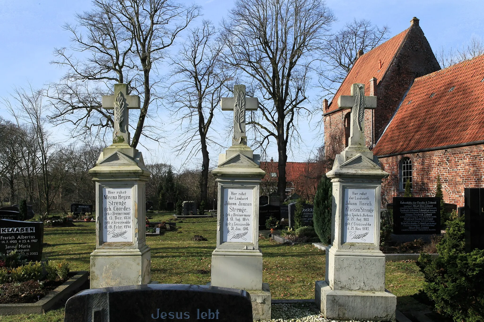 Photo showing: Ev.-ref. Friedhof, Kirchstraße in Großwolde, Westoverledingen