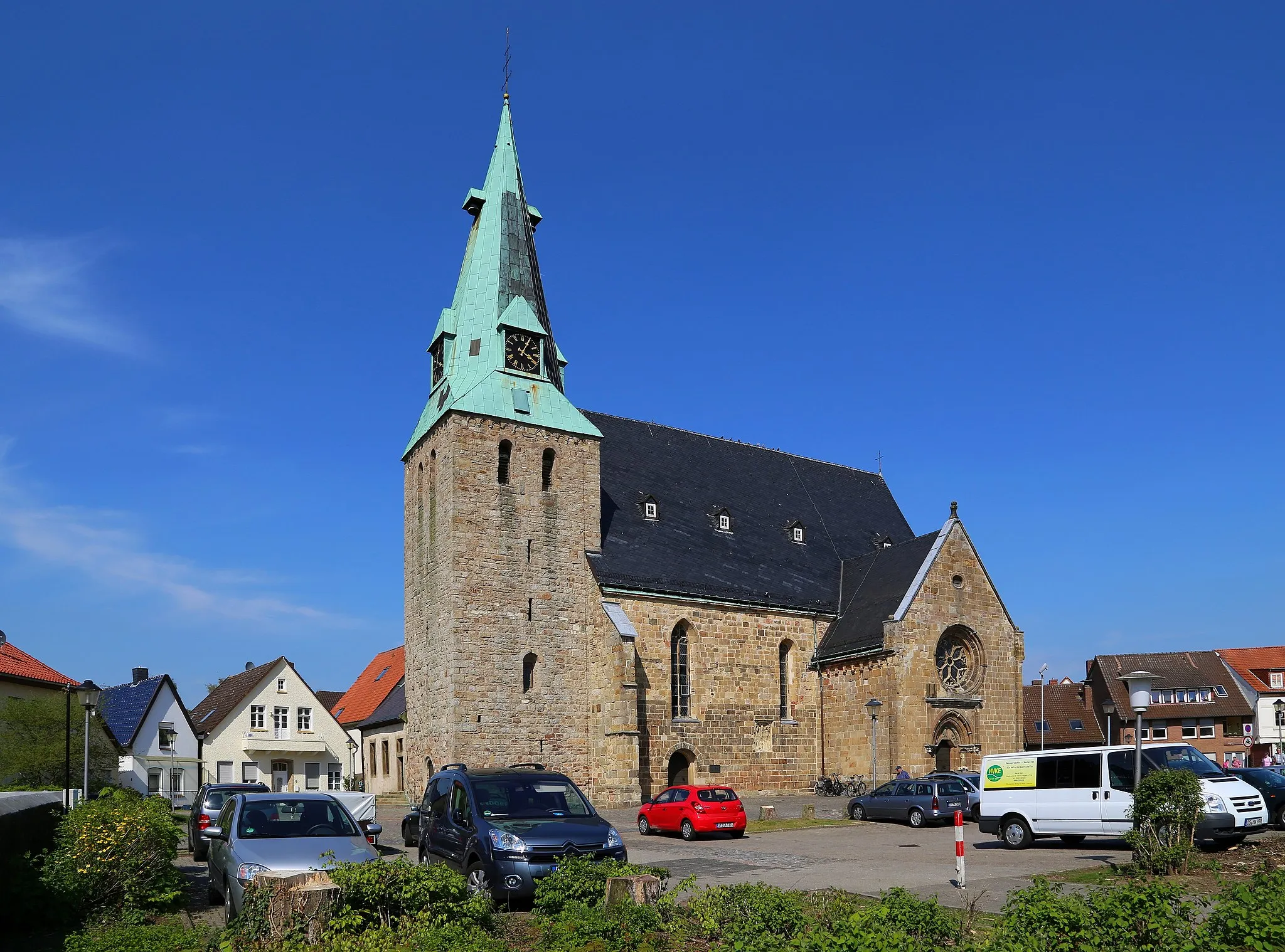 Photo showing: The Protestant City Church (Evangelische Stadtkirche) in Westerkappeln, Kreis Steinfurt, North Rhine-Westphalia, Germany. The church is a listed cultural heritage monument.