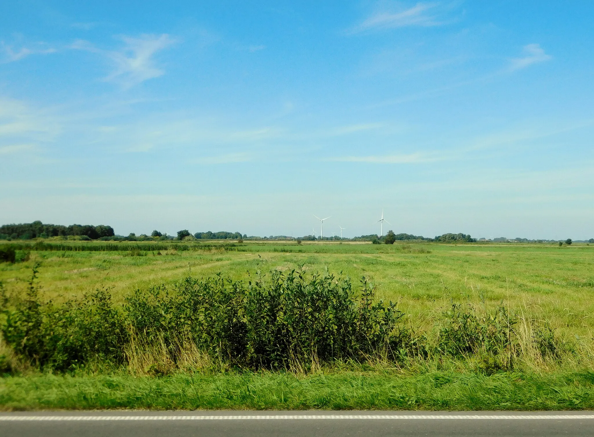 Photo showing: Marschland - ehemaligen Hilgenrieder Bucht, vom Geestrand in Blandorf-Wichte aus gesehen