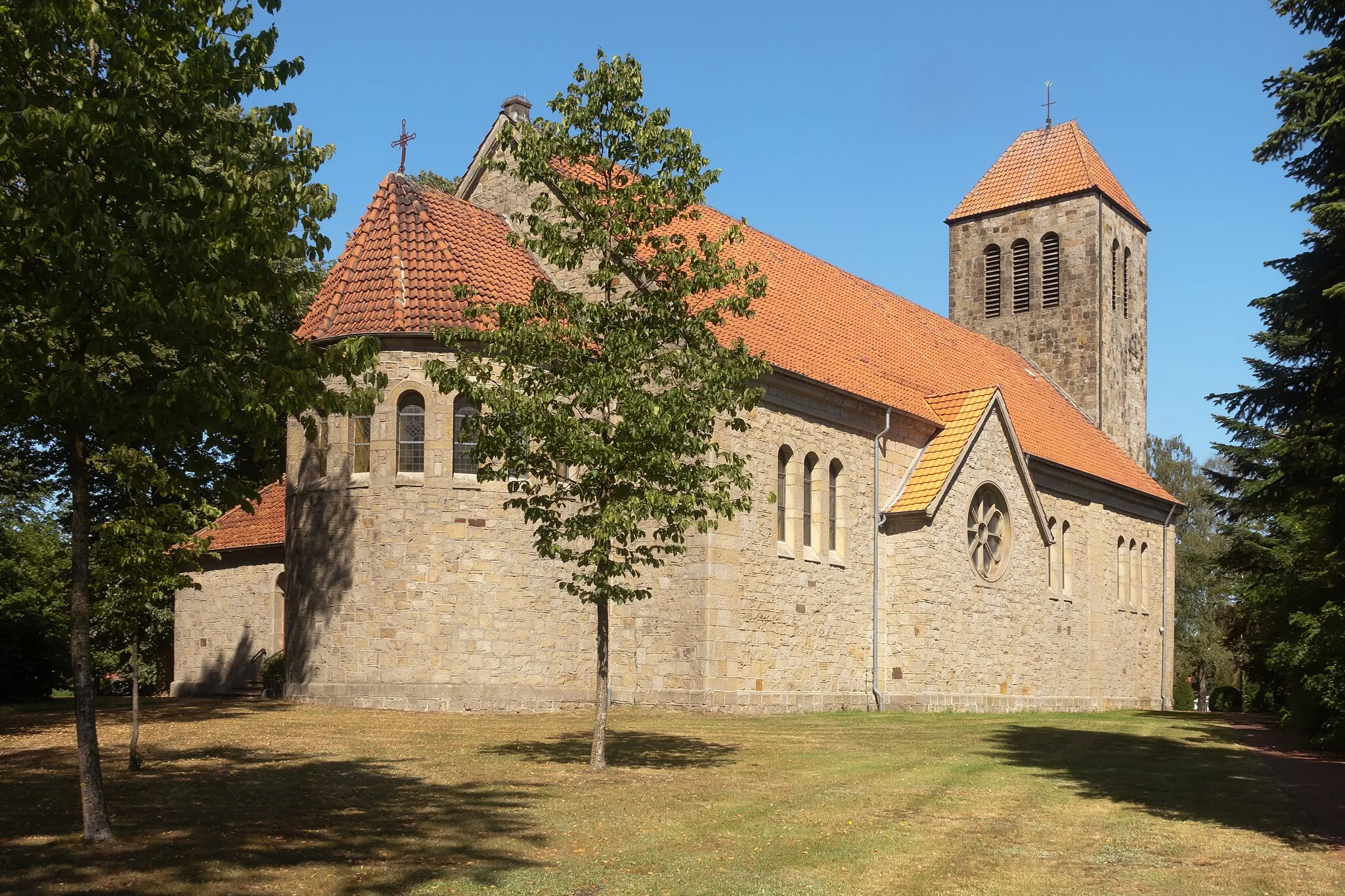 Photo showing: Gersten, the Sacred Heart church.