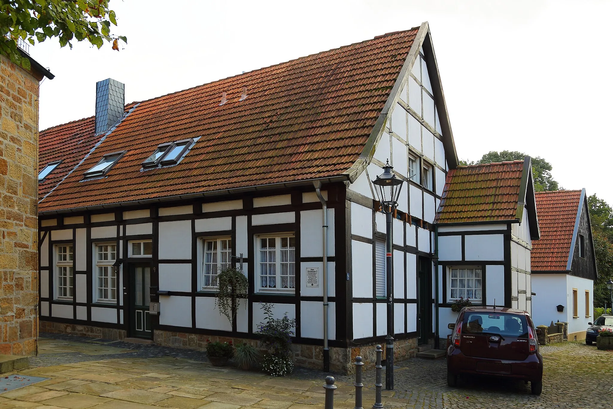 Photo showing: House 9 Church Street (Kirchstraße 9) in Hörstel-Bevergern, Kreis Steinfurt, North Rhine-Westphalia, Germany.