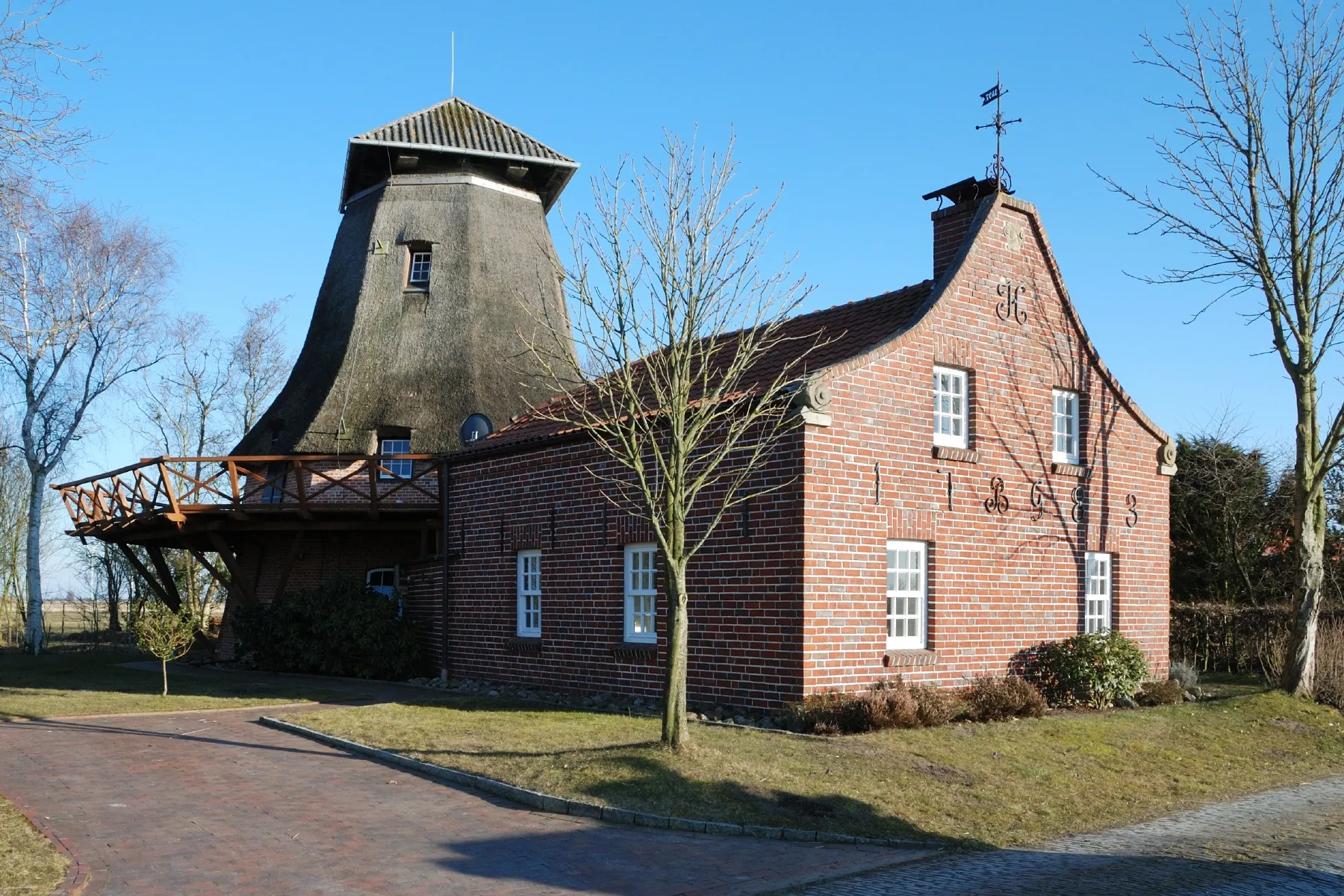 Photo showing: Windmühle in Buttforde, Landkreis Wittmund