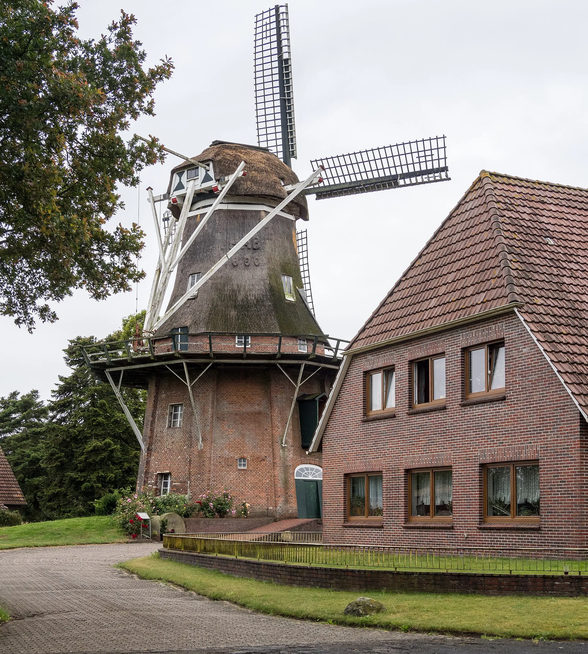 Photo showing: Edewecht-Westerscheps: Gallerieholländer-Windmühle "Kruse-Deeken"