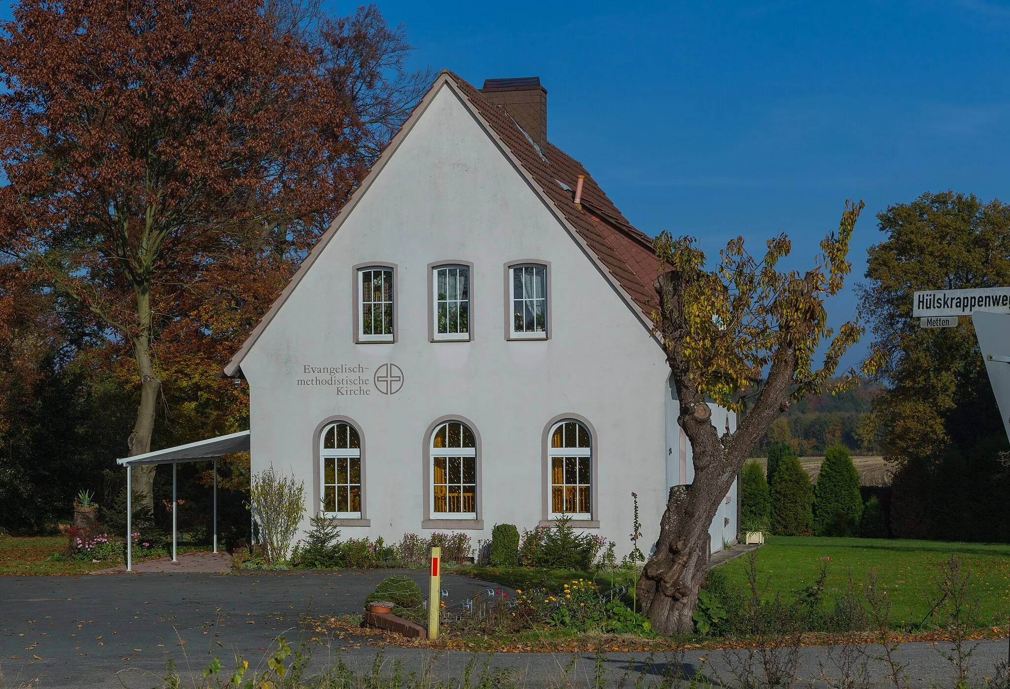 Photo showing: Methodist Chapel in Westerkappeln-Metten, Kreis Steinfurt, North Rhine-Westphalia, Germany.