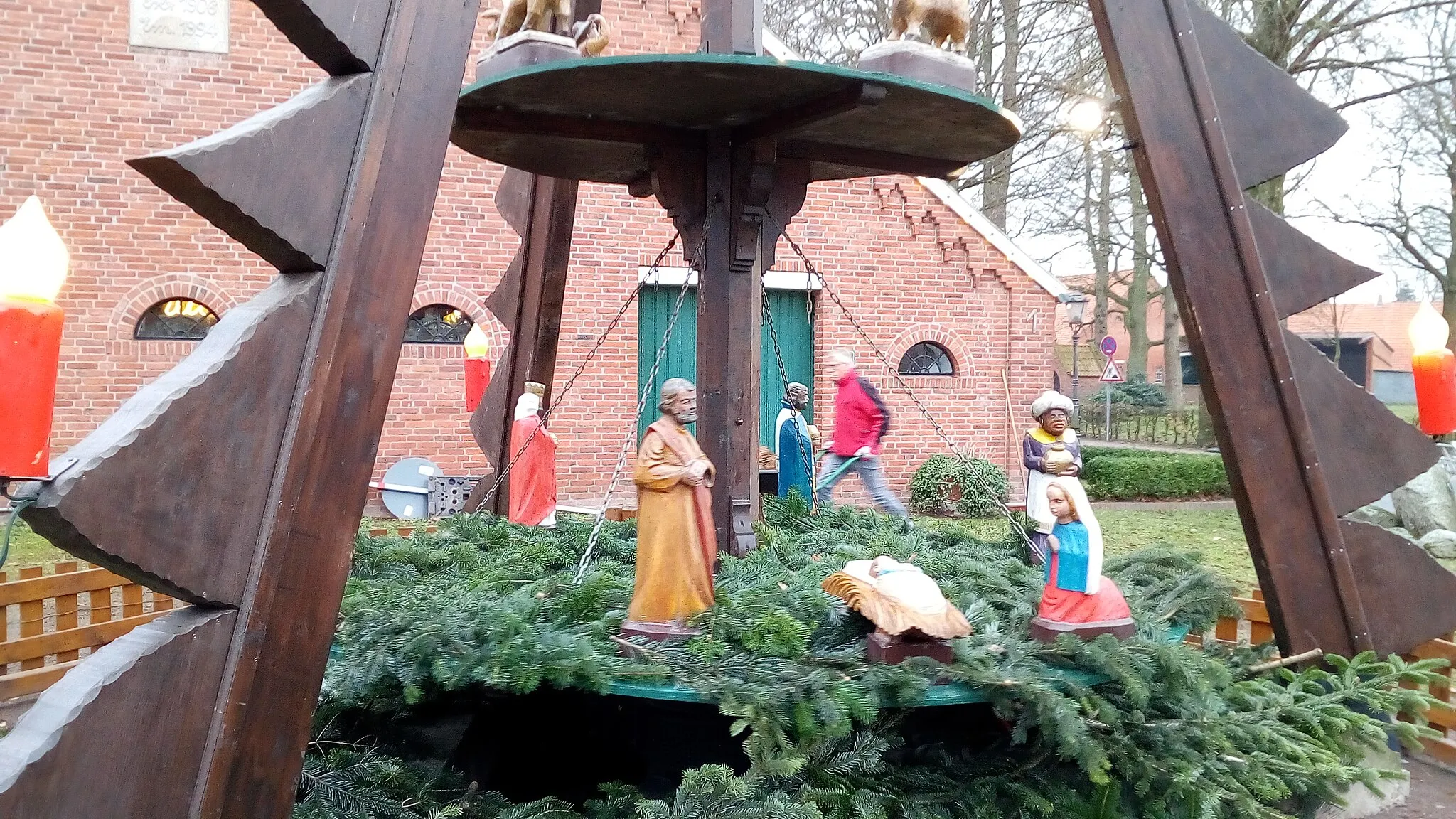 Photo showing: A small local Christmas market in the Low-Saxon village of Dörpen.