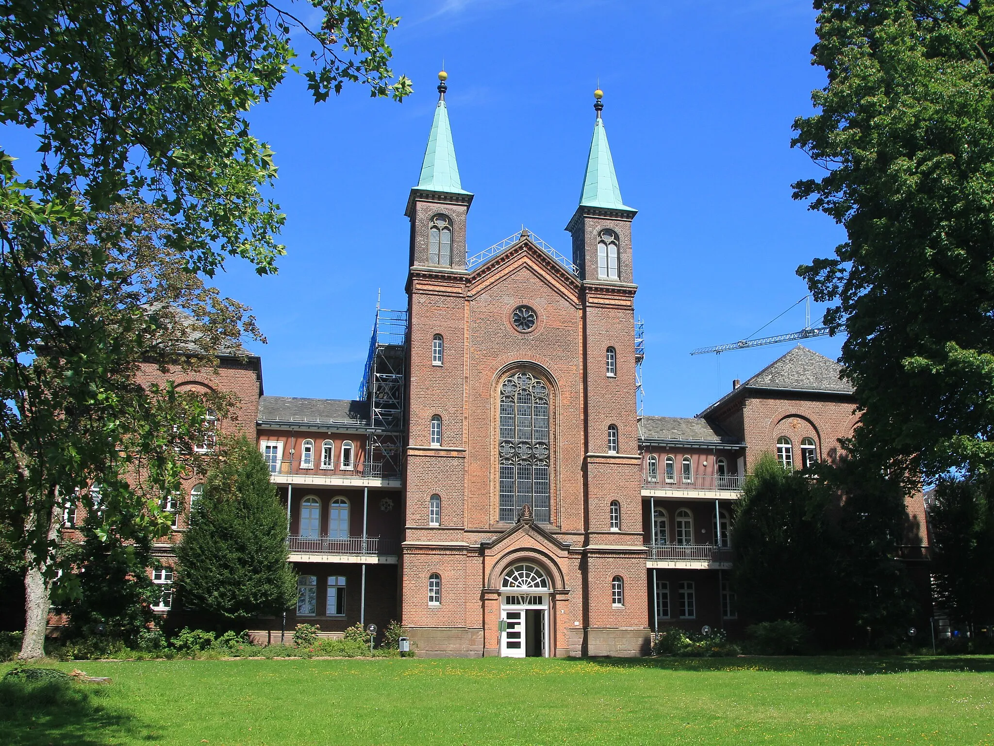 Photo showing: Historisches Hauptgebäude der LWL-Klinik Lengerich (Psychiatrie, Psychotherapie, Psychosomatik)