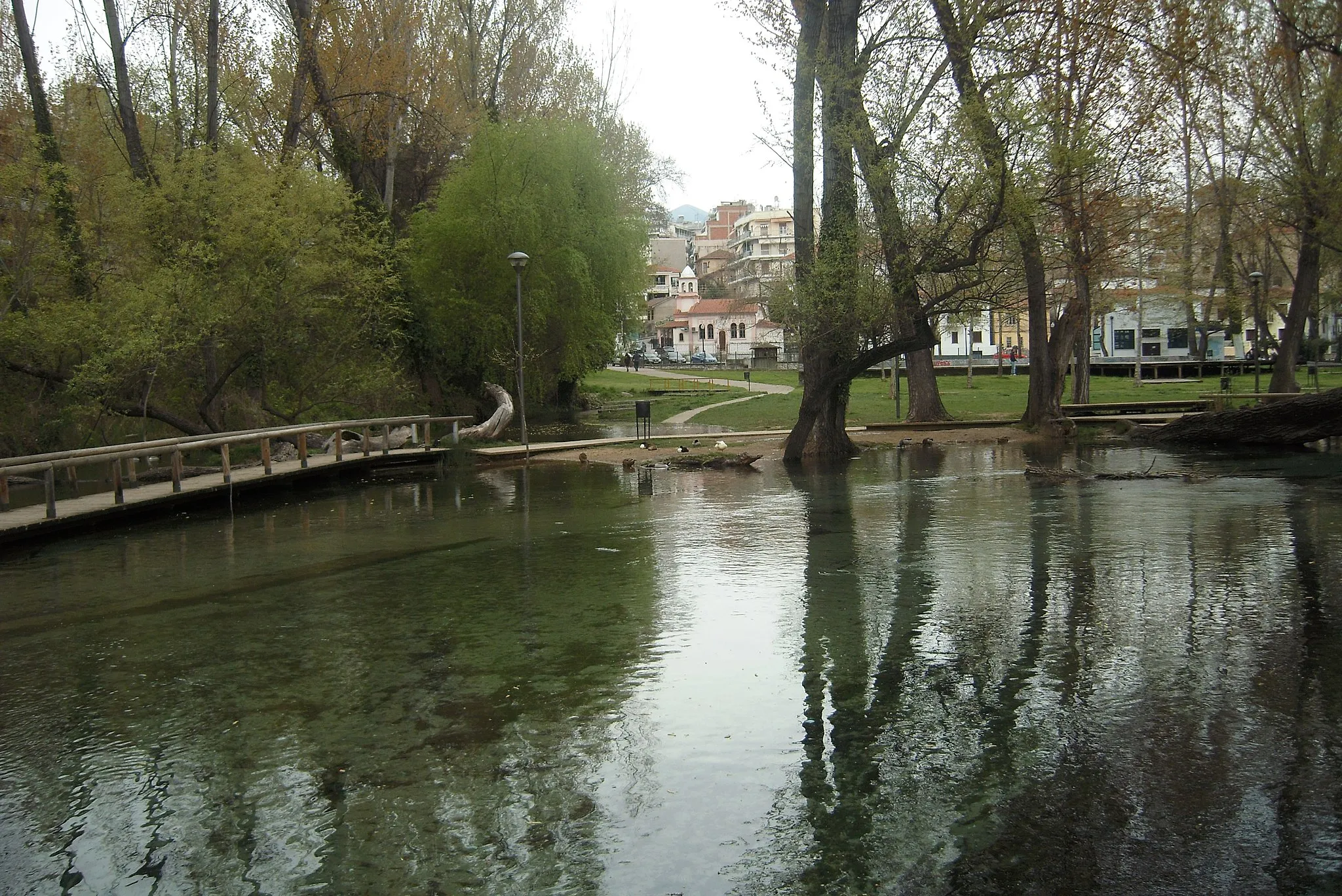 Photo showing: Agia Varvara Park and Saint Barbara Church in Drama