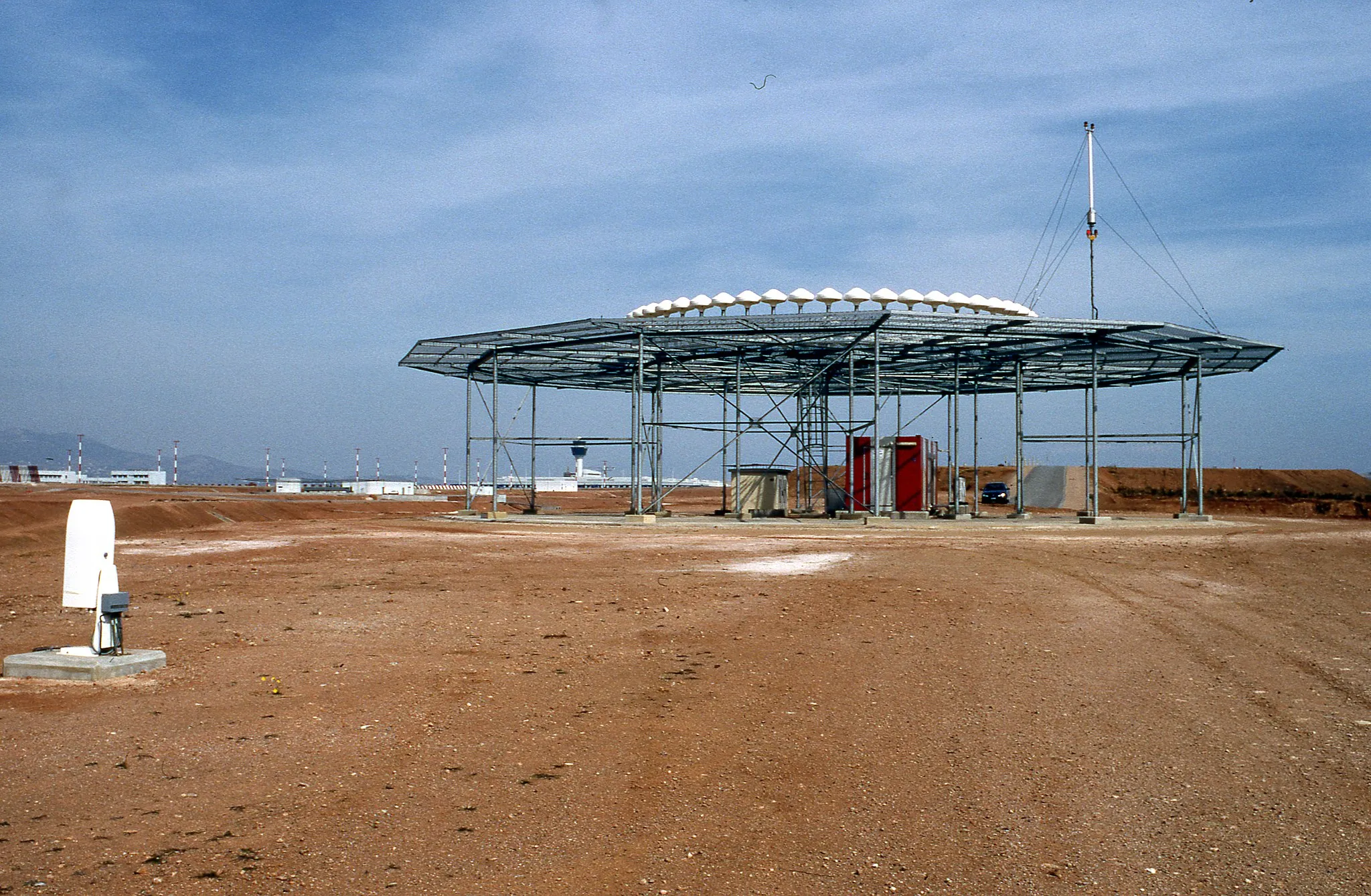 Photo showing: Terminal VOR/DME navaid at Athens International Airport LGAV