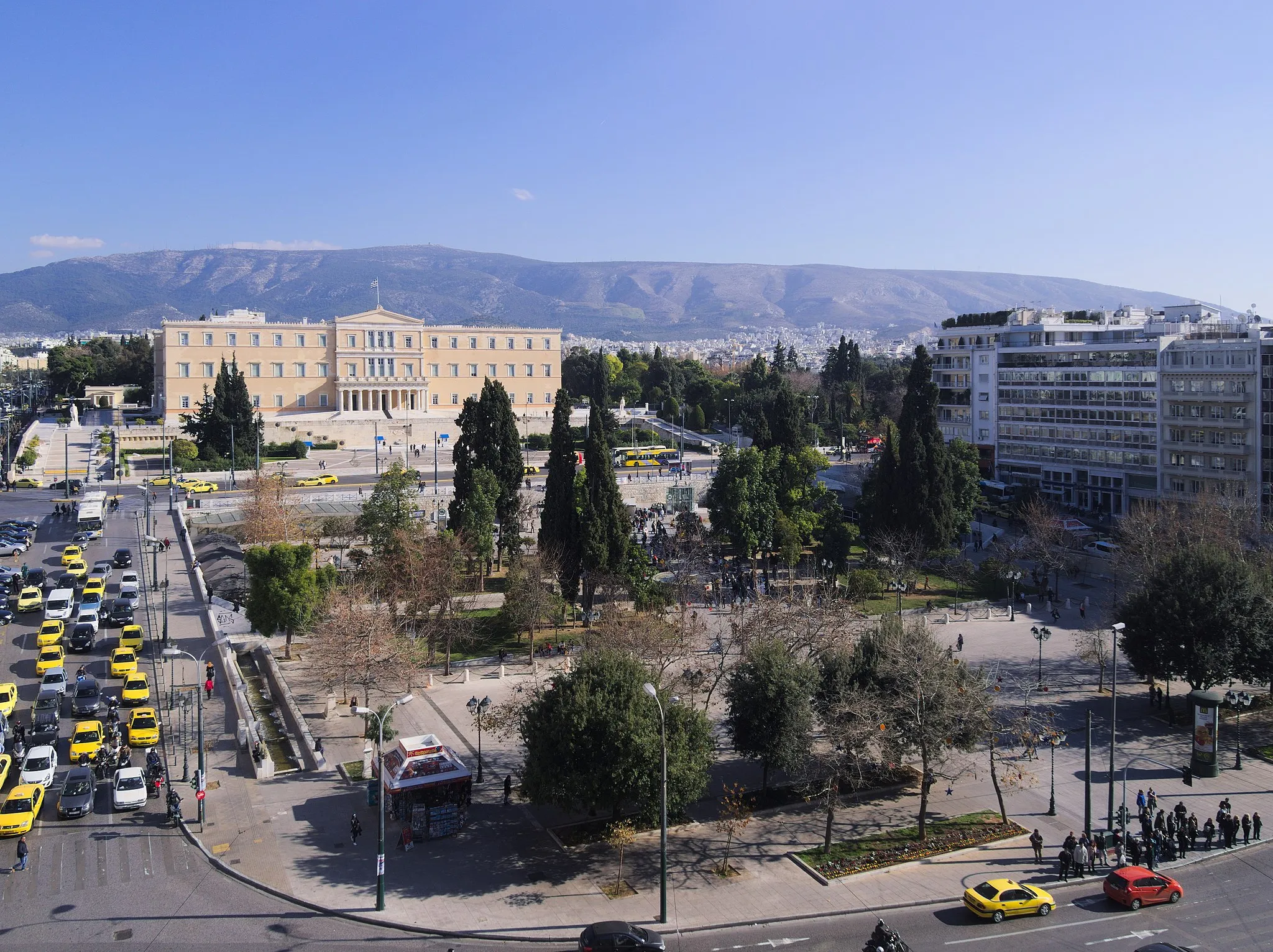 Photo showing: Syntagma square as seen form atop Pallis Mansion.