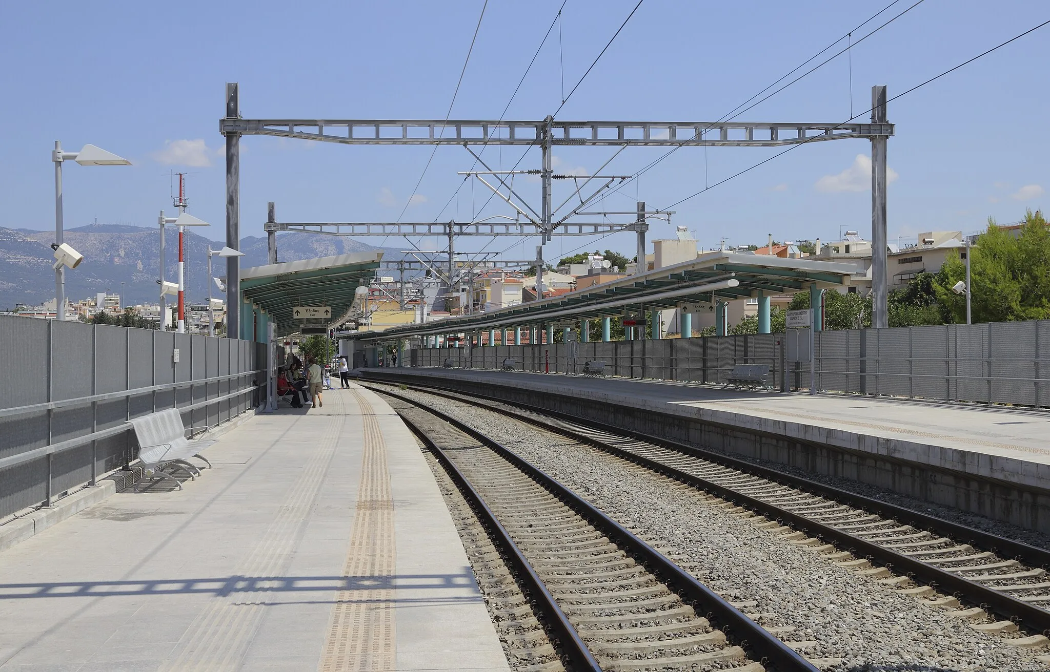 Photo showing: Proastiakos station «SKA» near Athens (Attica, Greece)