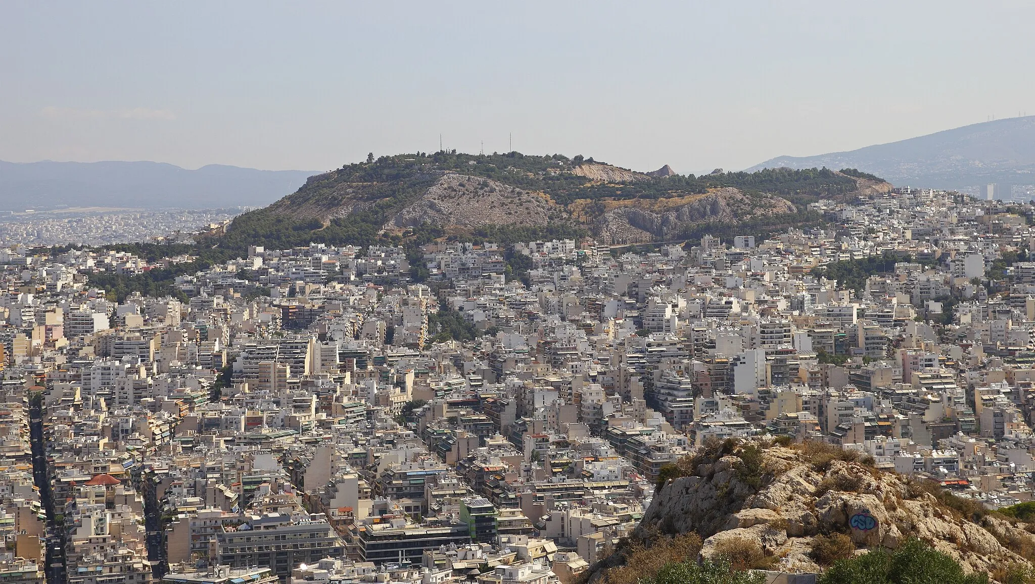 Photo showing: View from Lycabettus in Athens (Attica, Greece)