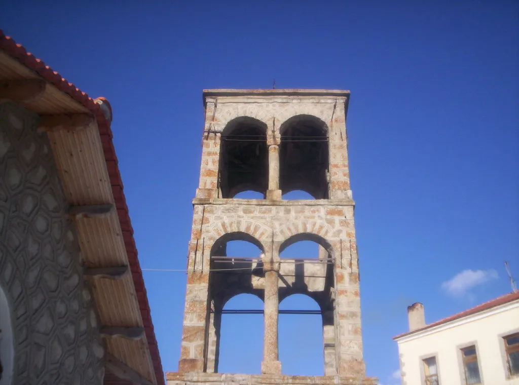 Photo showing: Tower of Church of Pisoderi, Aegean Macedonia, Greece