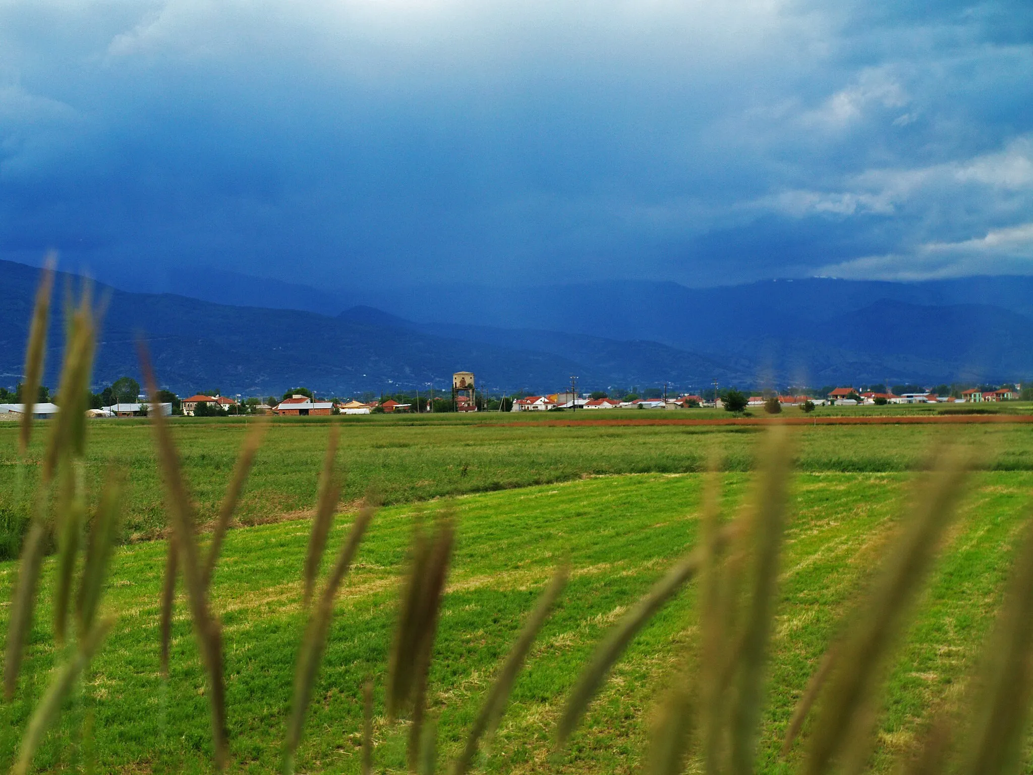 Photo showing: Panorama of village Pesotchnitsa, today Amohori, Greece