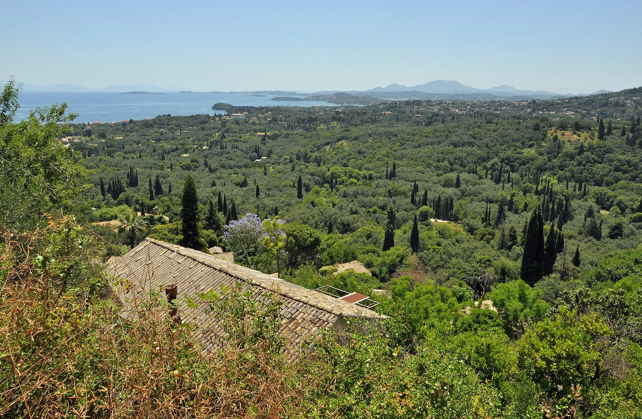 Photo showing: Corfu (Greece): panoramic view from the village of Agios Markos