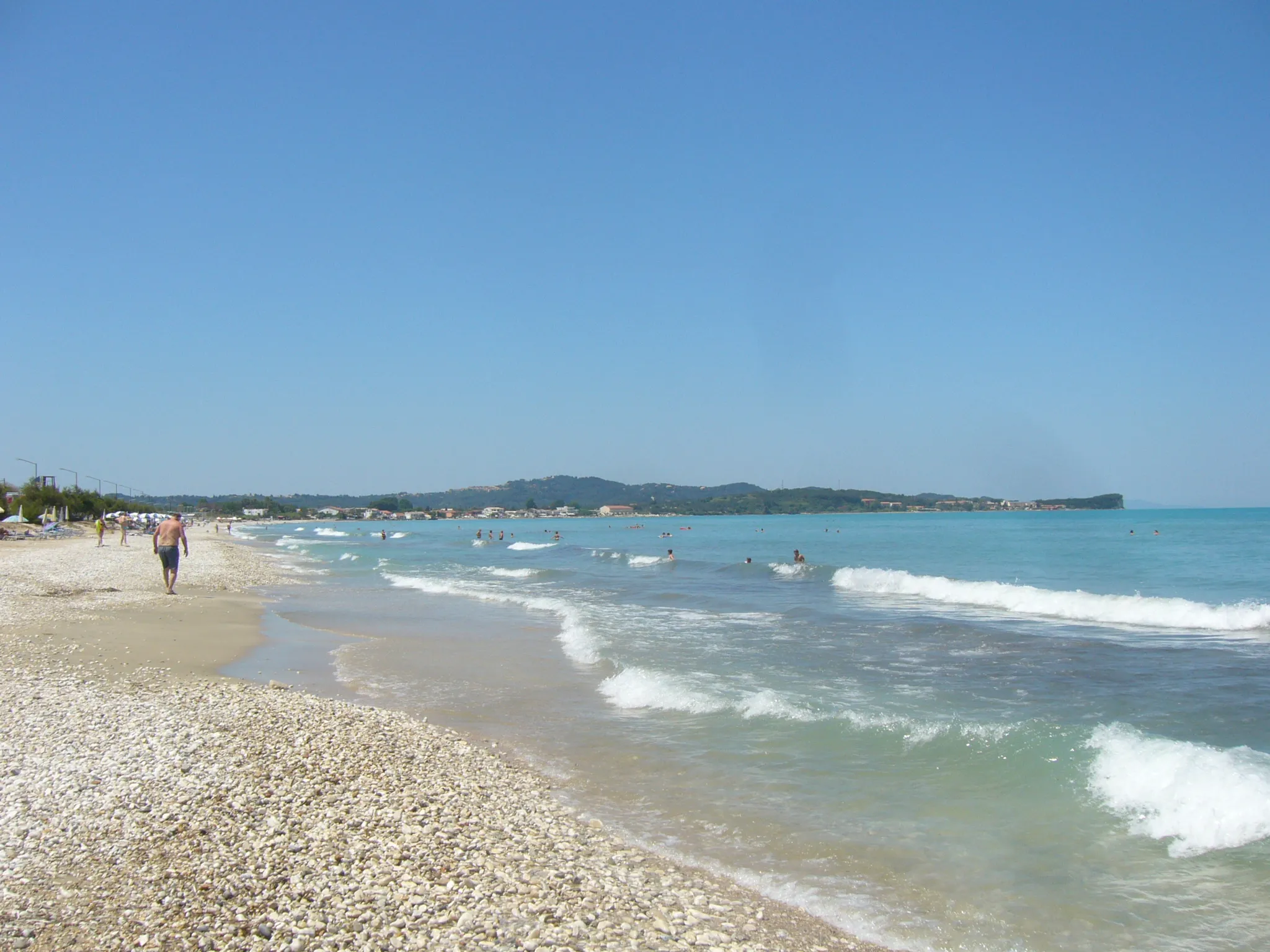 Photo showing: Beach in Acharavi village on the Greek island of Corfu.