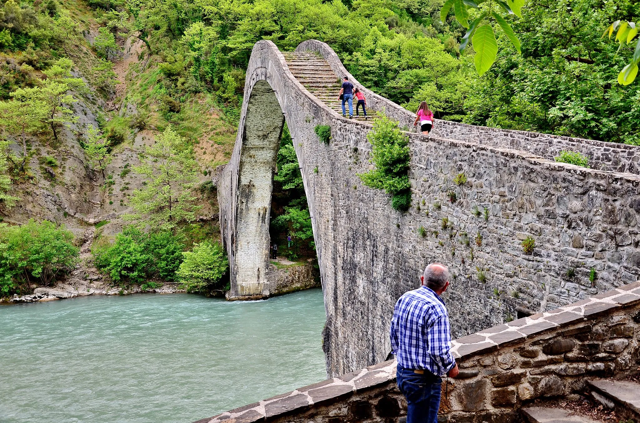 Photo showing: The historical bridge of Plaka, at the borders of Arta and Ioannina Prefectures
