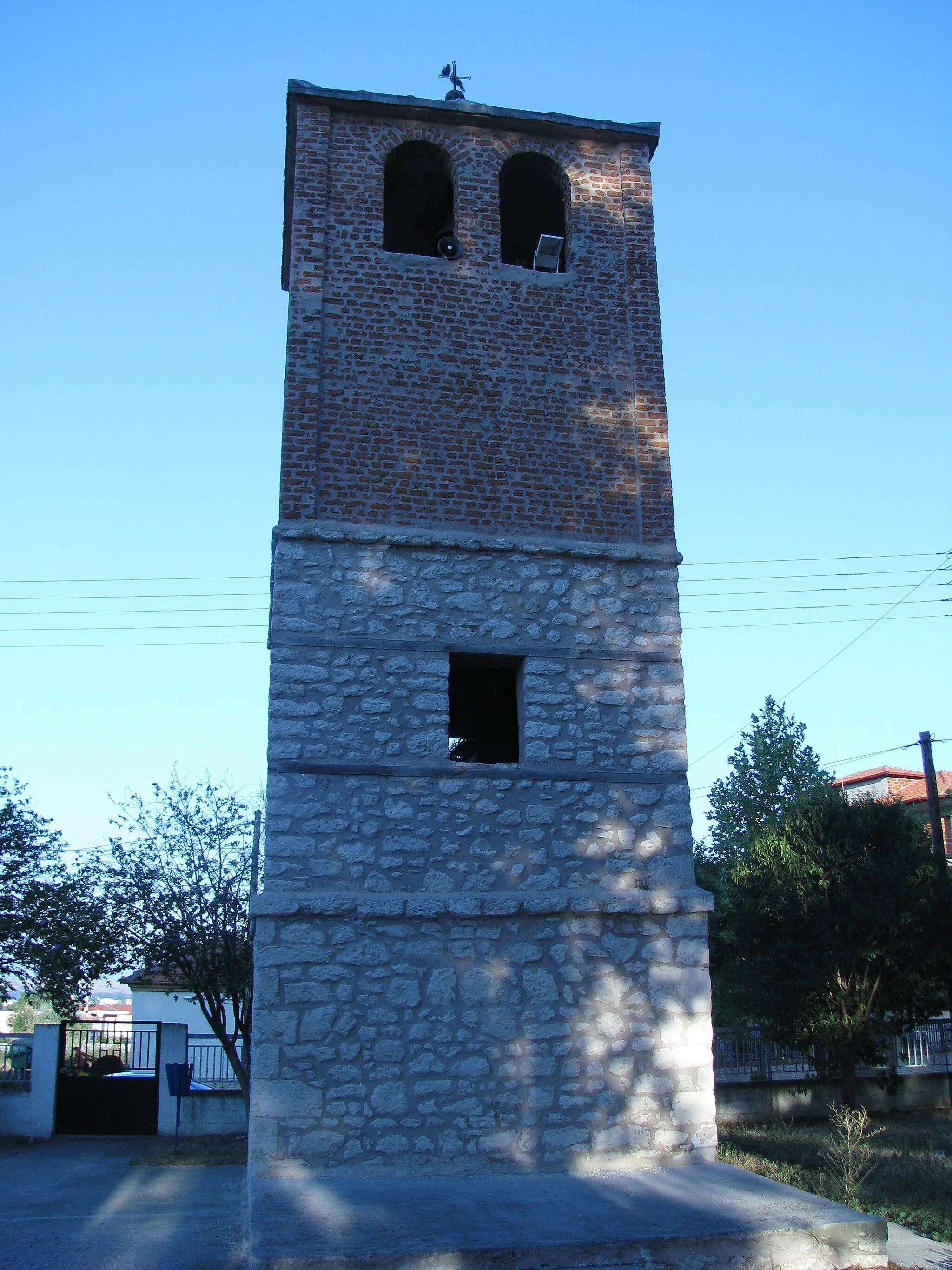 Photo showing: Tower of St.Atanas church in Kufalia/Kufalovo, Aegean Macedonia, Greece