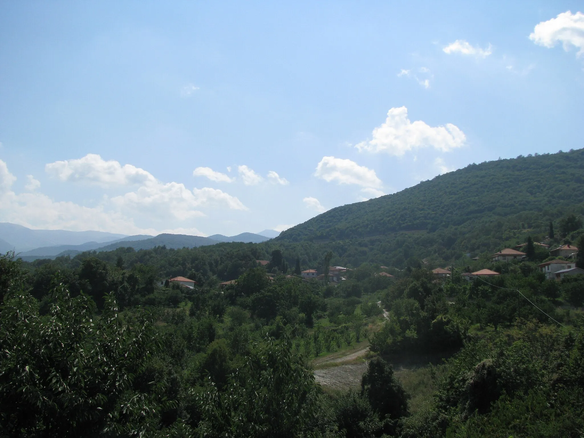 Photo showing: Panorama of Oshliani or Agia Fotini, Edessa, Greece