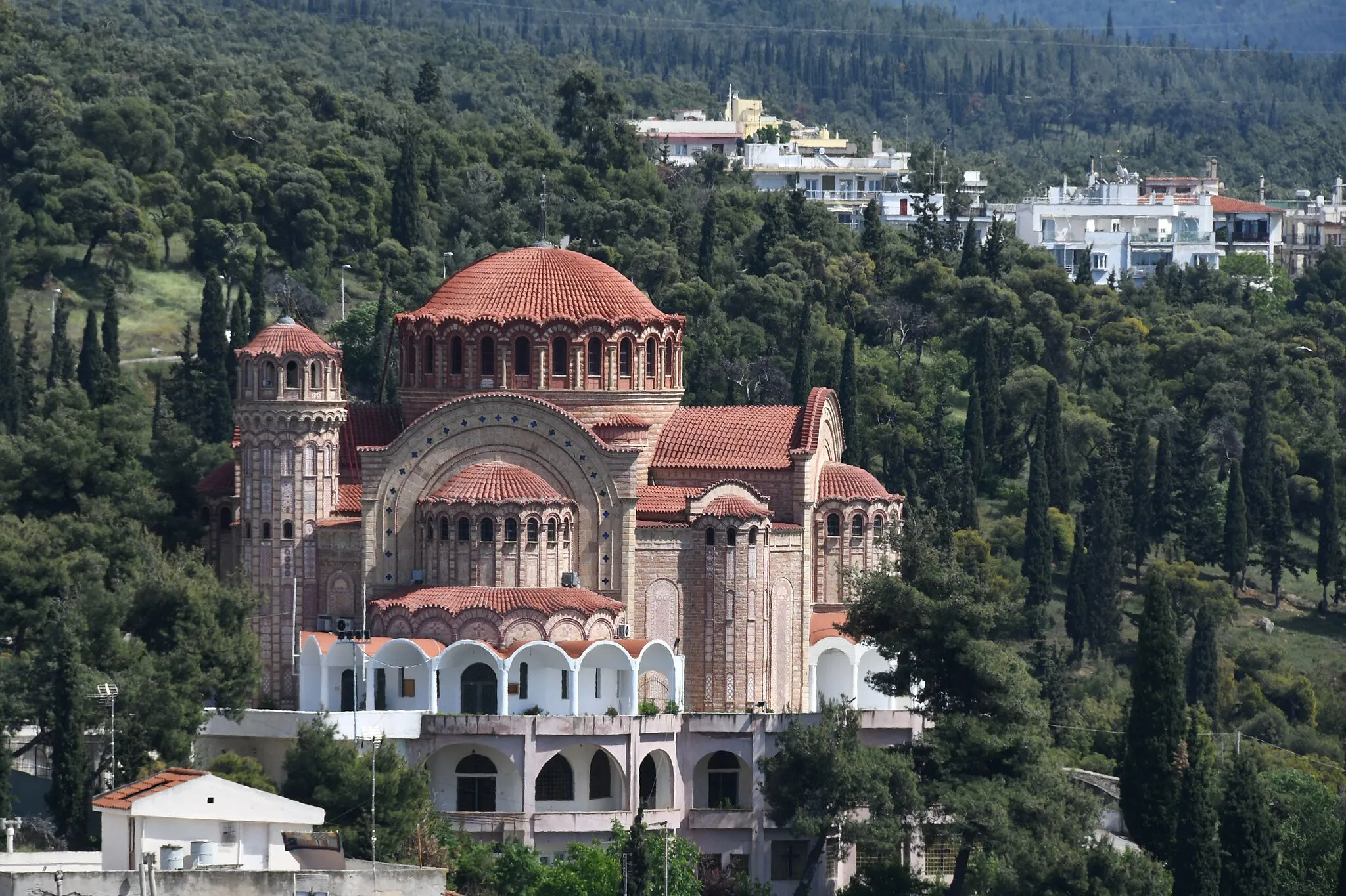 Photo showing: Thessaloniki, Ausblick vom Kloster Vlatadon (Μονή των Βλατάδων) (14. Jhdt.)