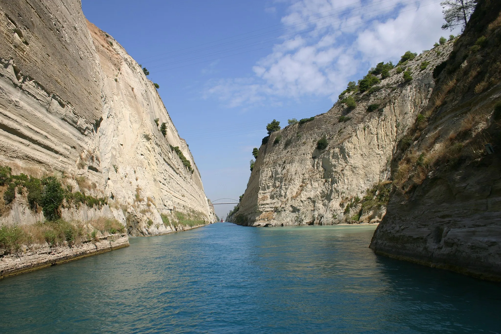 Photo showing: Corinth Canal in Greece. Author: Frank van Mierlo