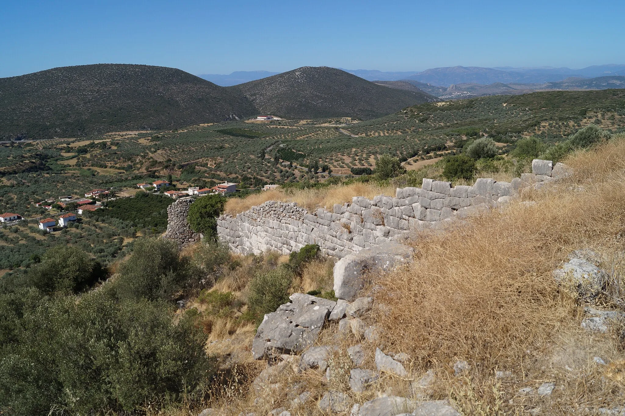 Photo showing: Greece, Argolis, Acropolis of Kazarma: South-east wall.