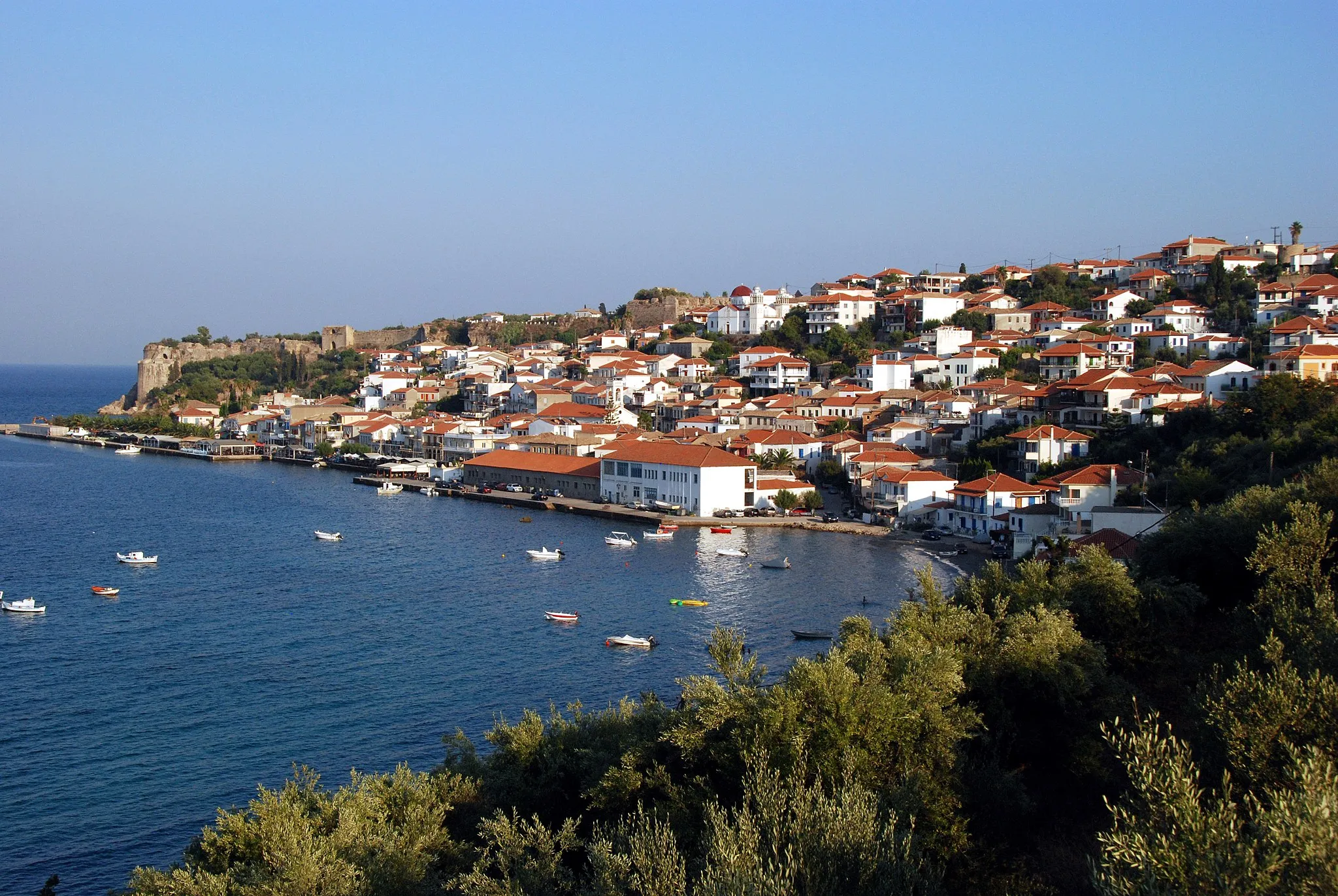 Photo showing: Koroni - Stadt und Hafen