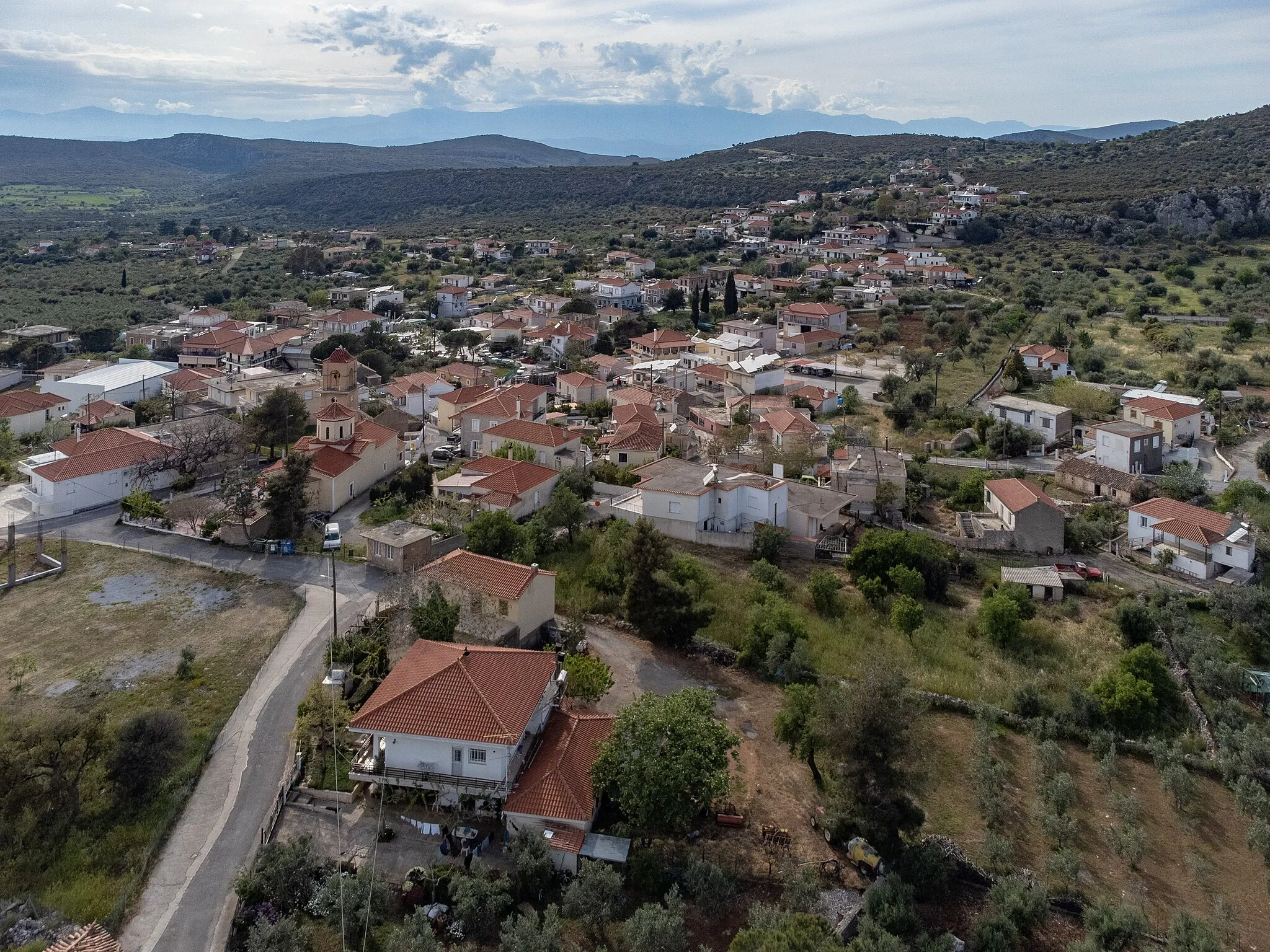 Photo showing: Airview of Agios Dimitrios, Laconia.