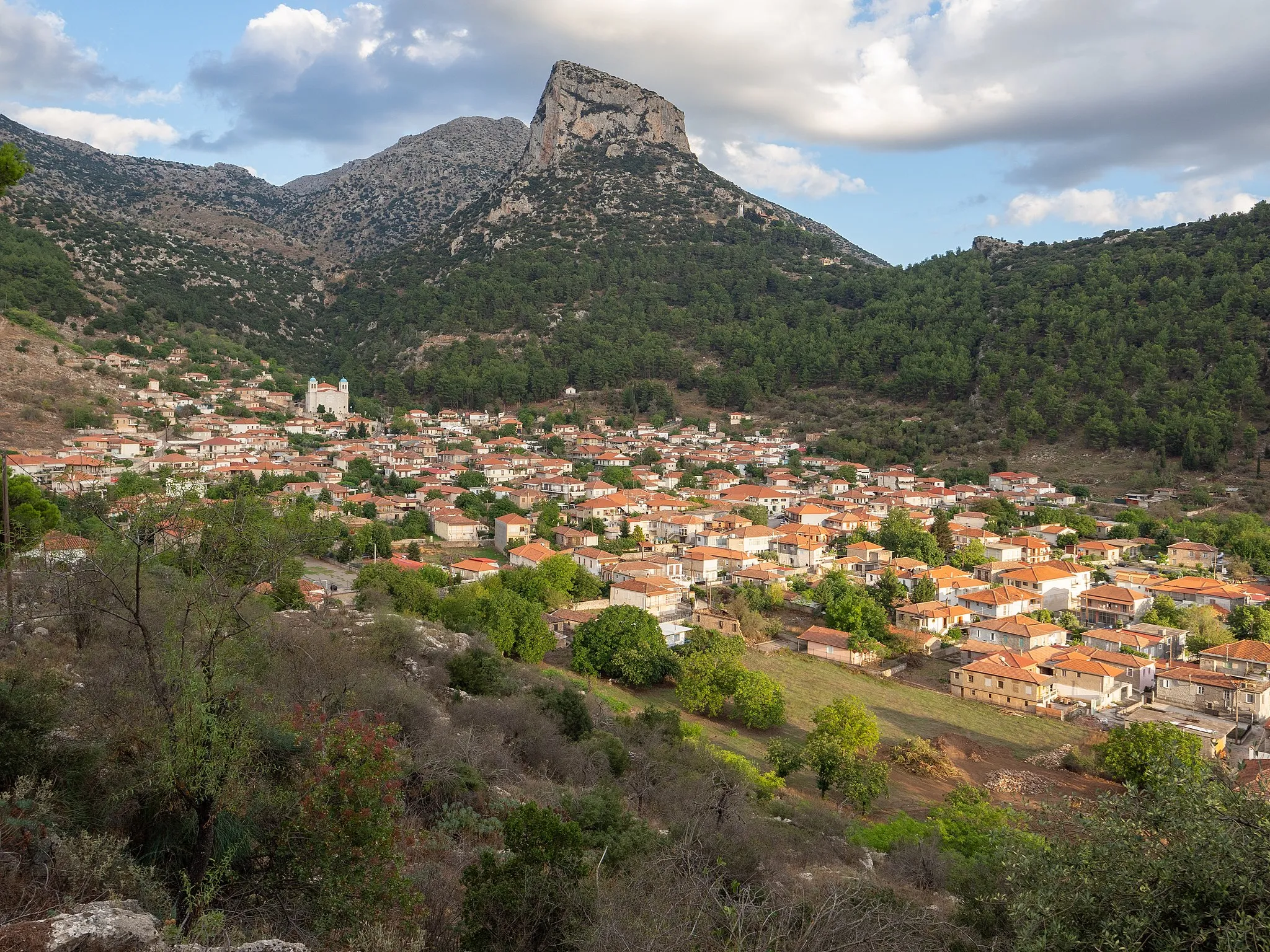 Photo showing: View of Nestani from the Acropolis hill.