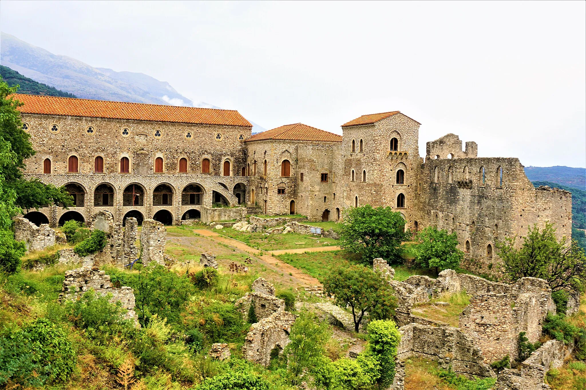 Photo showing: Palace at Mystras by Joy of Museums, for information, see: www.joyofmuseums.com