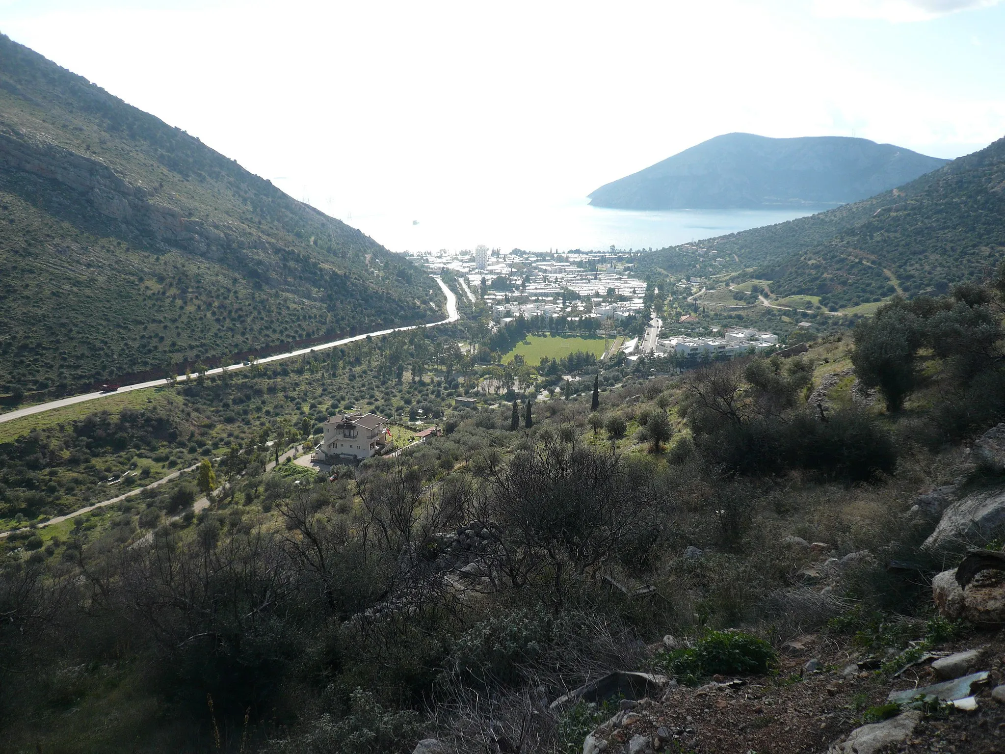 Photo showing: Άσπρα Σπίτια Παραλίας Διστόμου