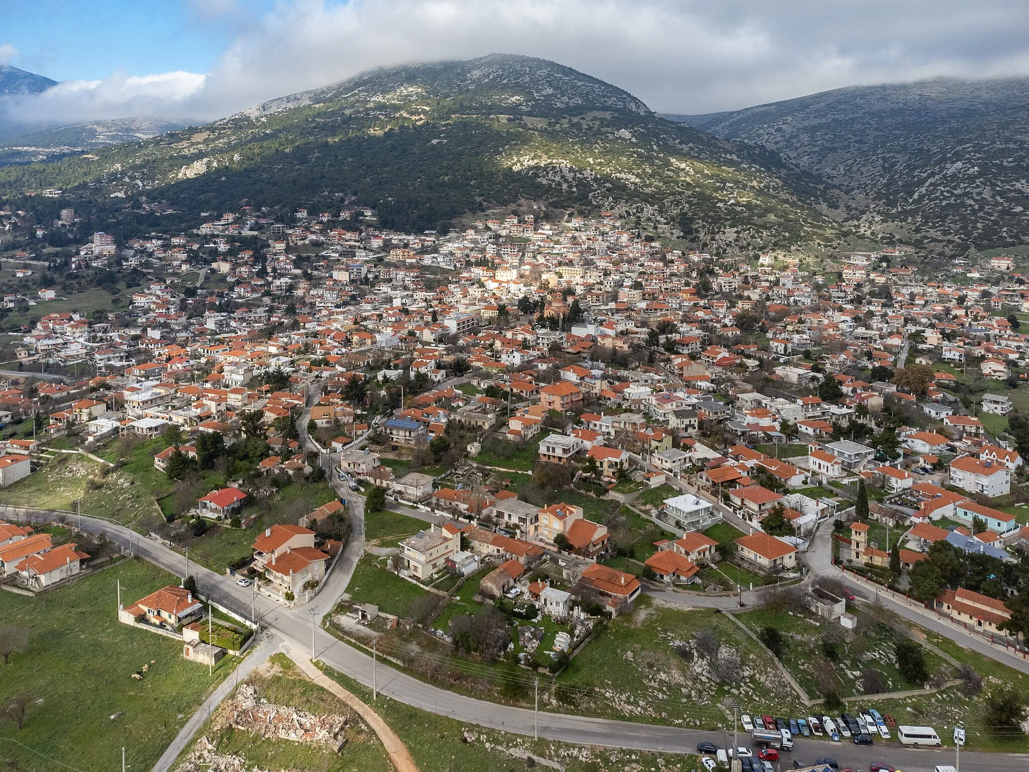 Photo showing: Aerial view of Vilia, West Attica.