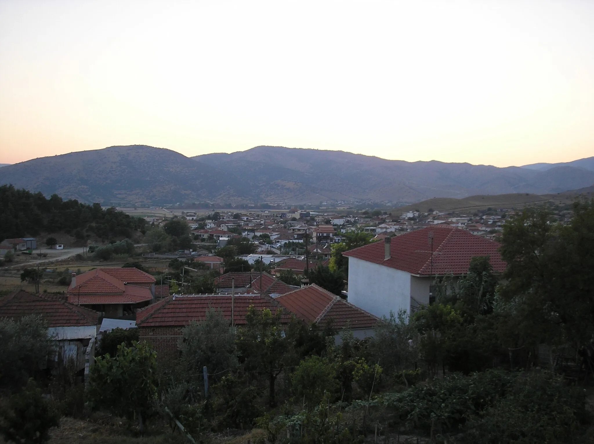 Photo showing: Looking at houses in Grizano, Farkadona, Greece.