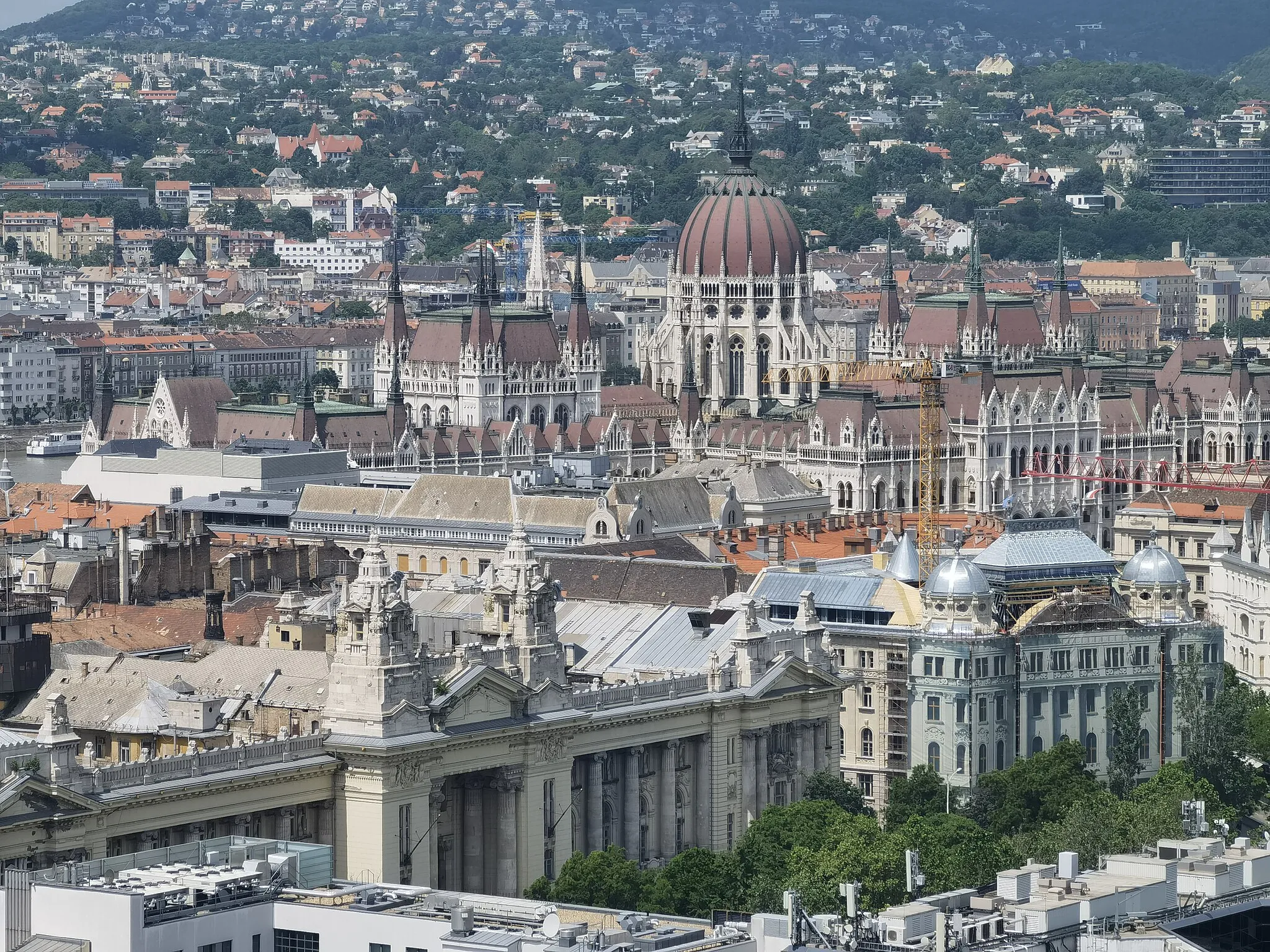 Photo showing: Budapest, Szent István Bazilika, panoráma terasz, kilátás