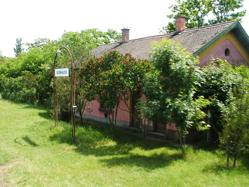 Photo showing: Borsihalom megállóhely a Szolnok–Kiskunfélegyháza-vasútvonalon