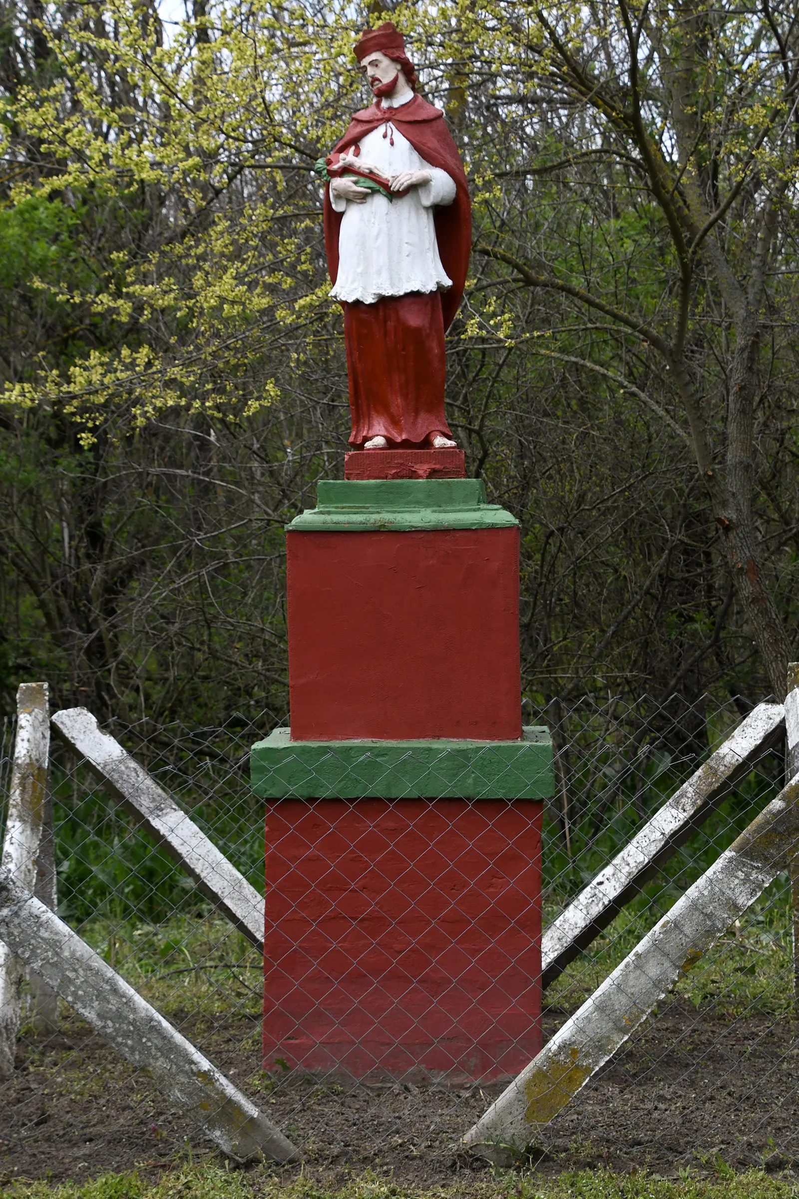 Photo showing: Statue of Saint John of Nepomuk in Békéssámson, Hungary