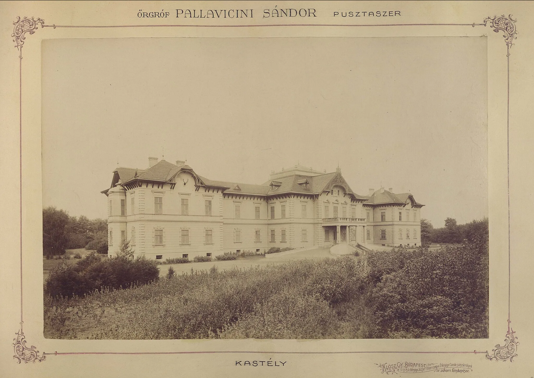Photo showing: (ekkor Sövényháza) Pallavicini-kastély. A felvétel 1895-1899 között készült. A kép forrását kérjük így adja meg: Fortepan / Budapest Főváros Levéltára. Levéltári jelzet: HU.BFL.XV.19.d.1.12.166