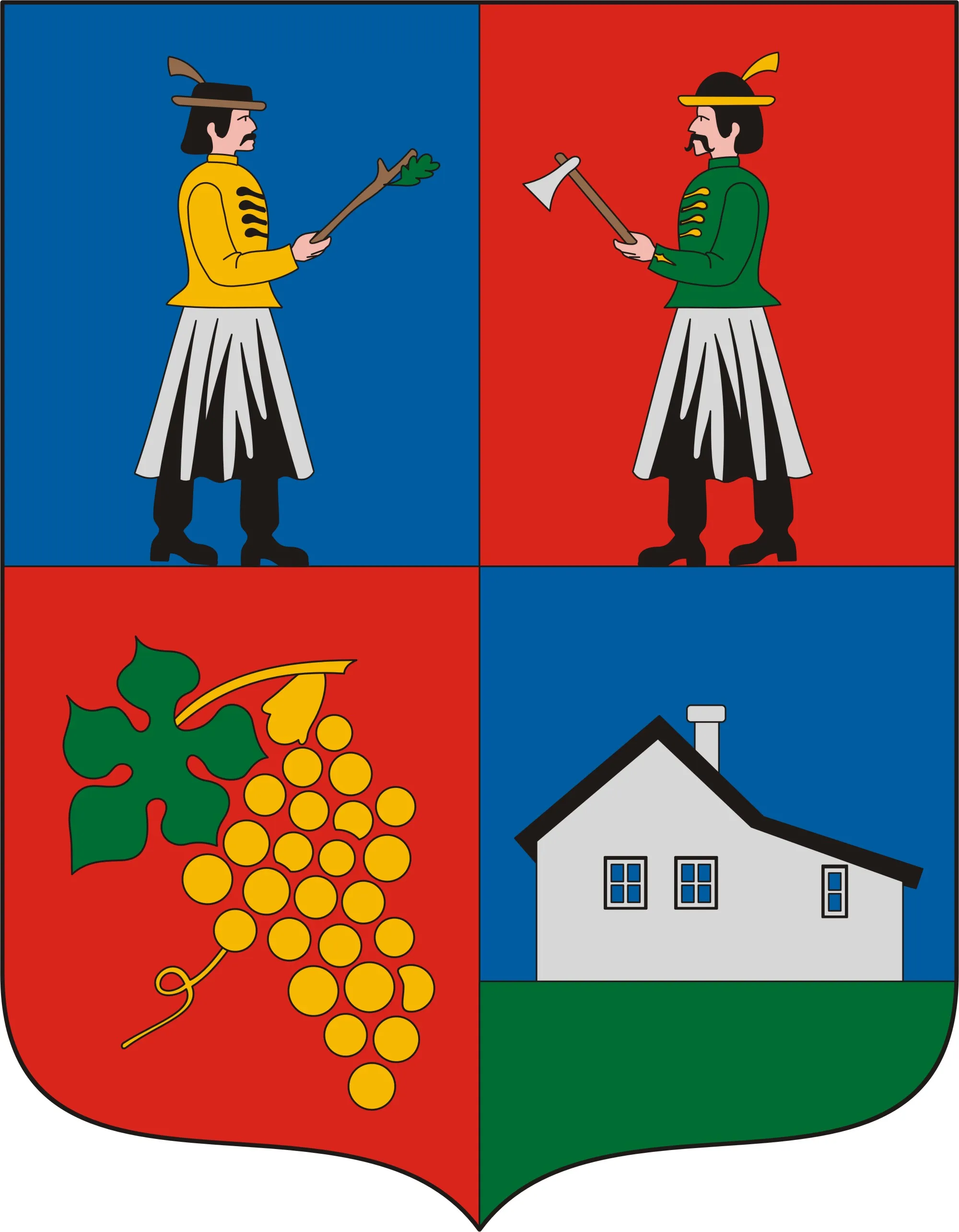 Photo showing: Coat of arms of Csemő, Hungary