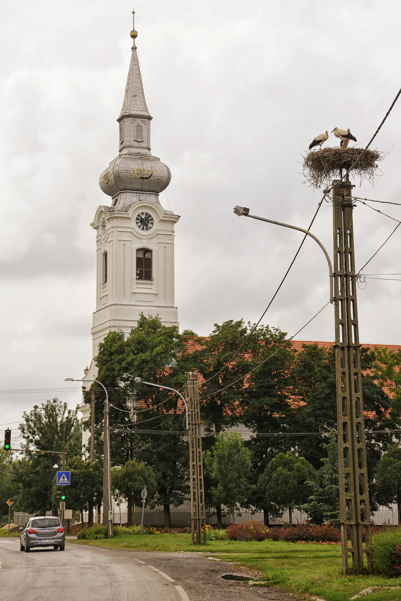 Photo showing: Calvinist church in Körösladány, Hungary