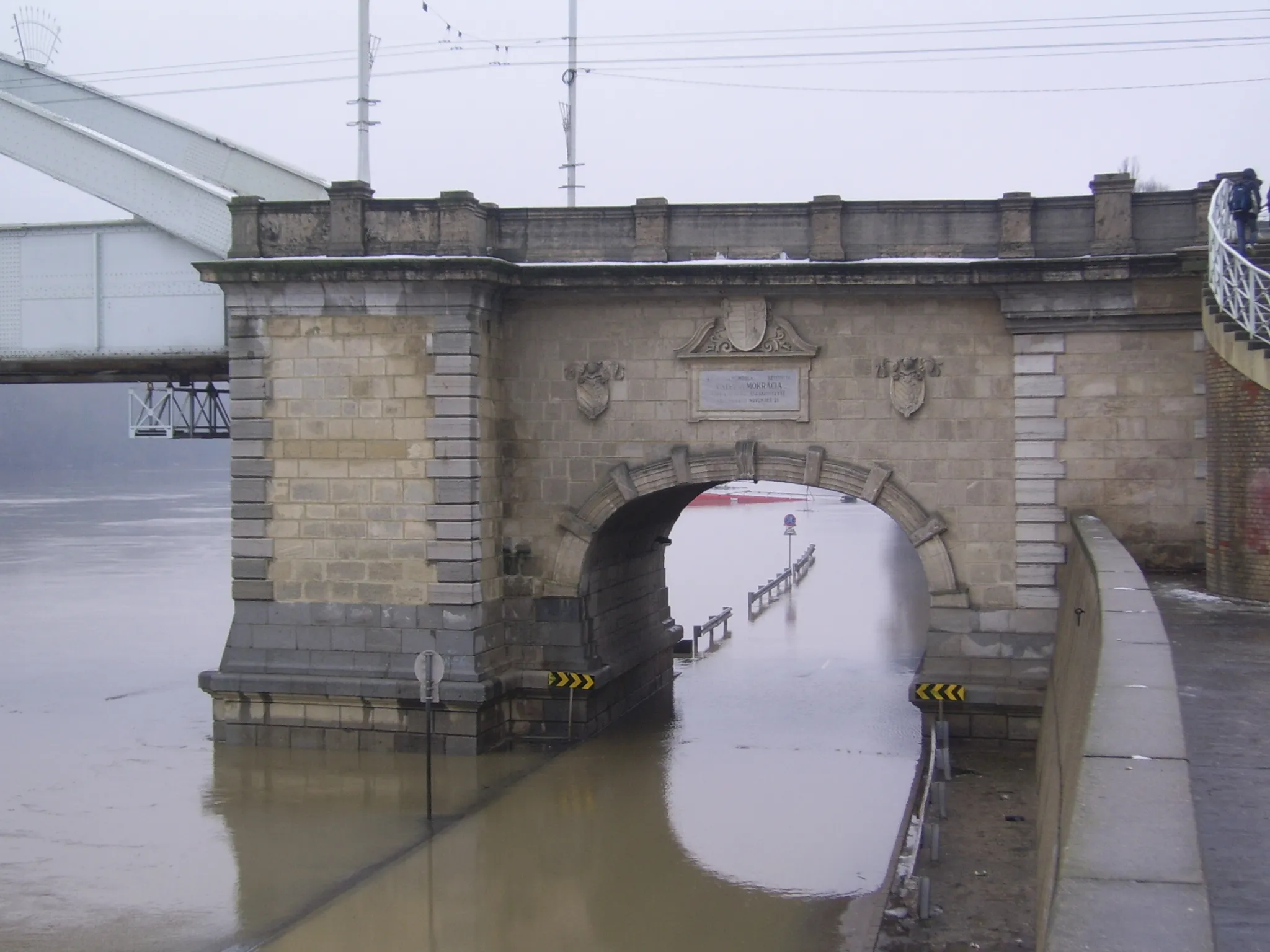 Photo showing: Flood on the Tisza river in Szeged, Hungary