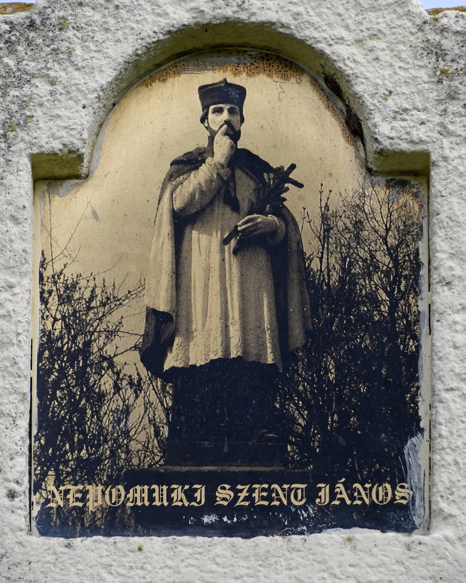 Photo showing: Column shrine of Saint John of Nepomuk (Magyarsarlós)