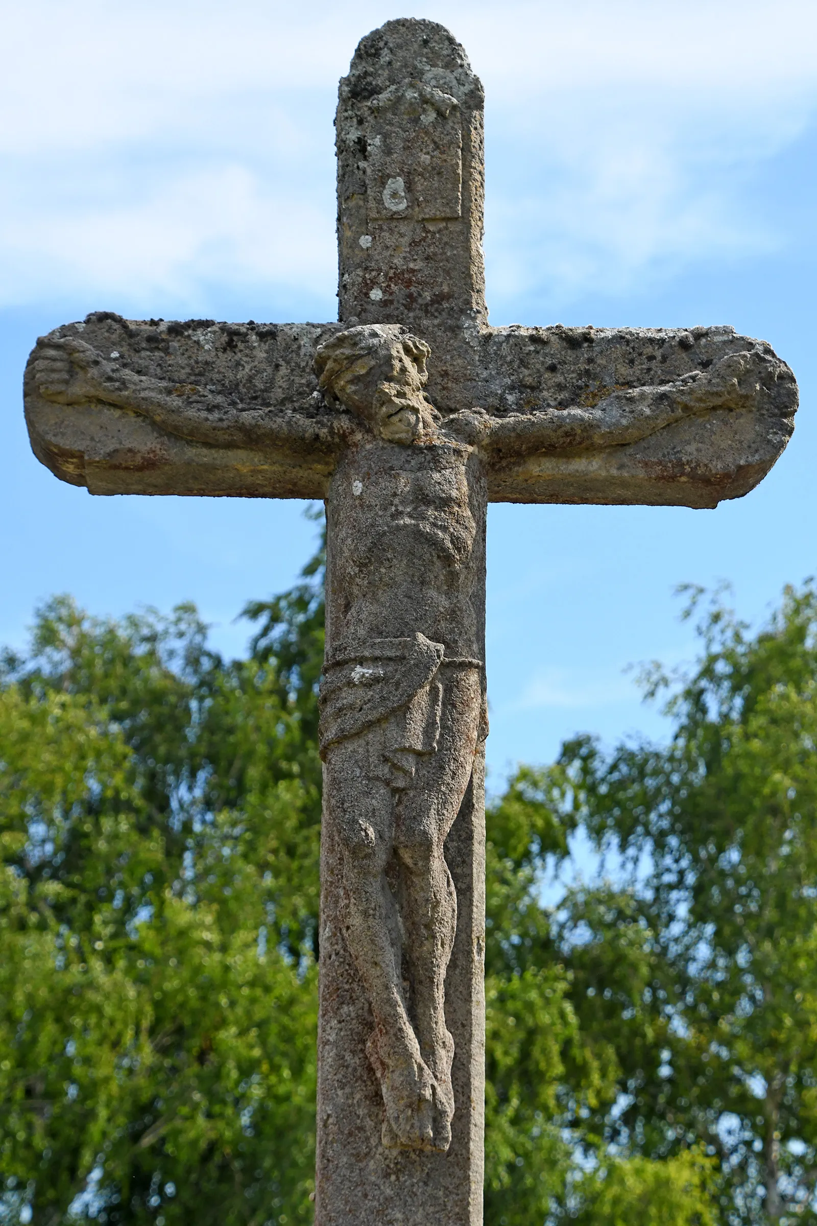 Photo showing: Cemetery crucifix in Hetes, Hungary