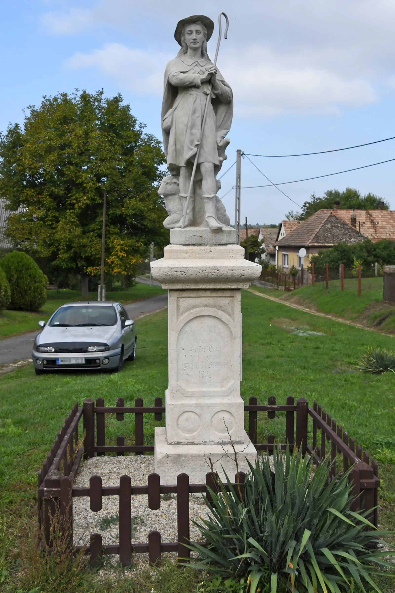 Photo showing: Statue of Saint Wendelin in Csibrák, Hungary