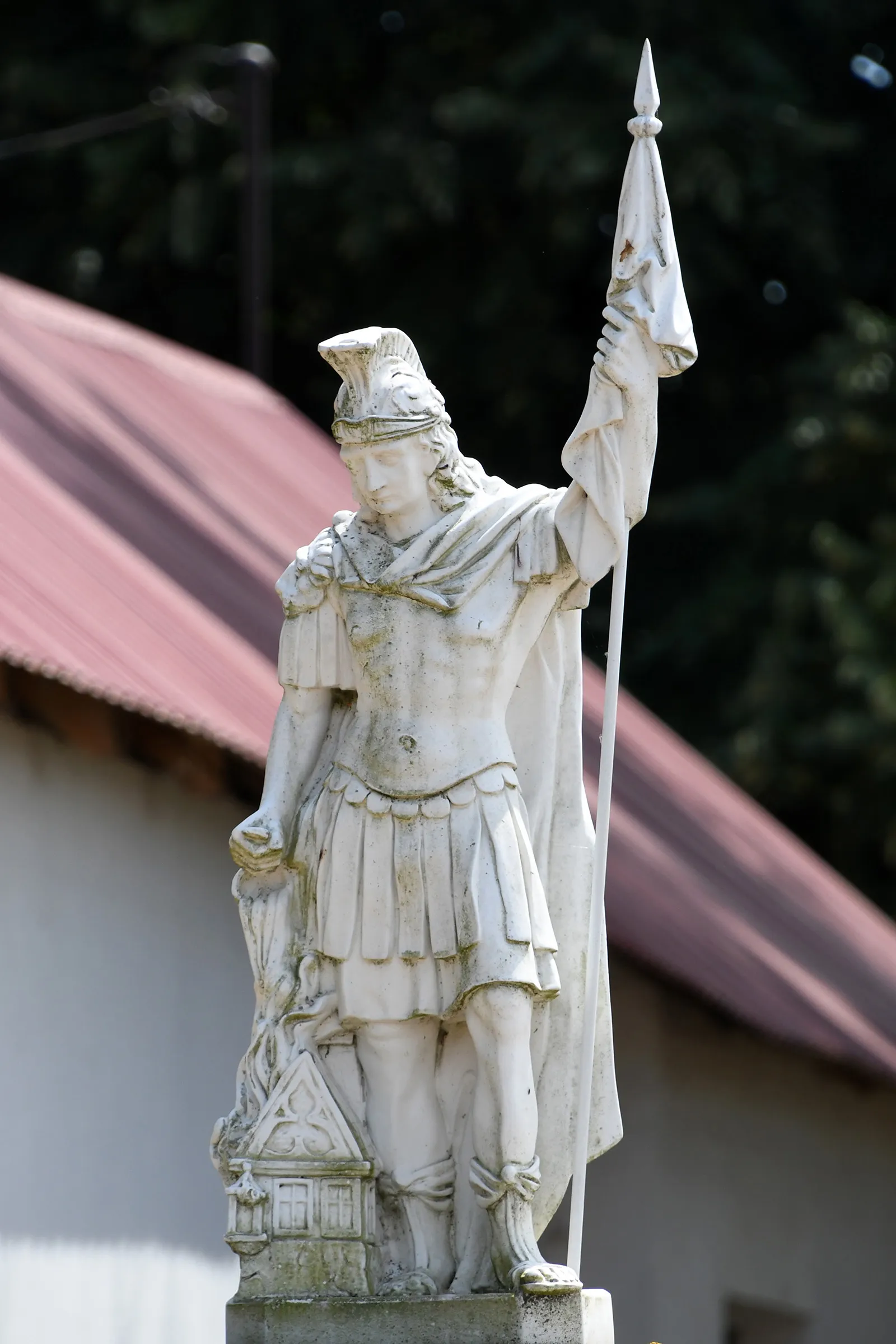 Photo showing: Saint Florian statue in Mike, Hungary