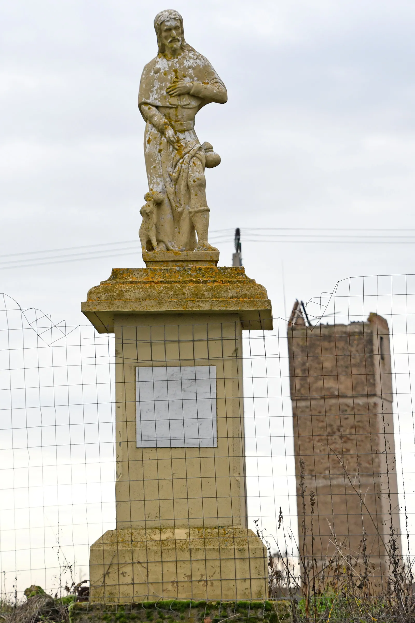 Photo showing: Statue of Saint Roch in Szebény, Hungary