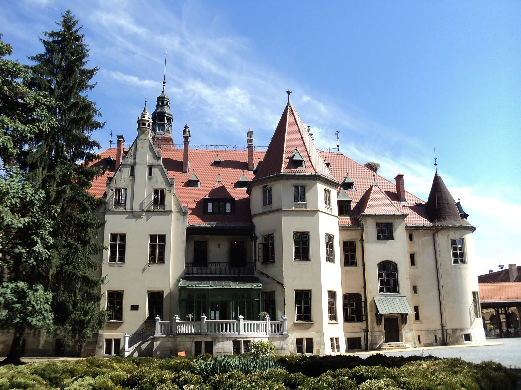 Photo showing: View at the western side of the Mailath castle in Donji Miholjac.